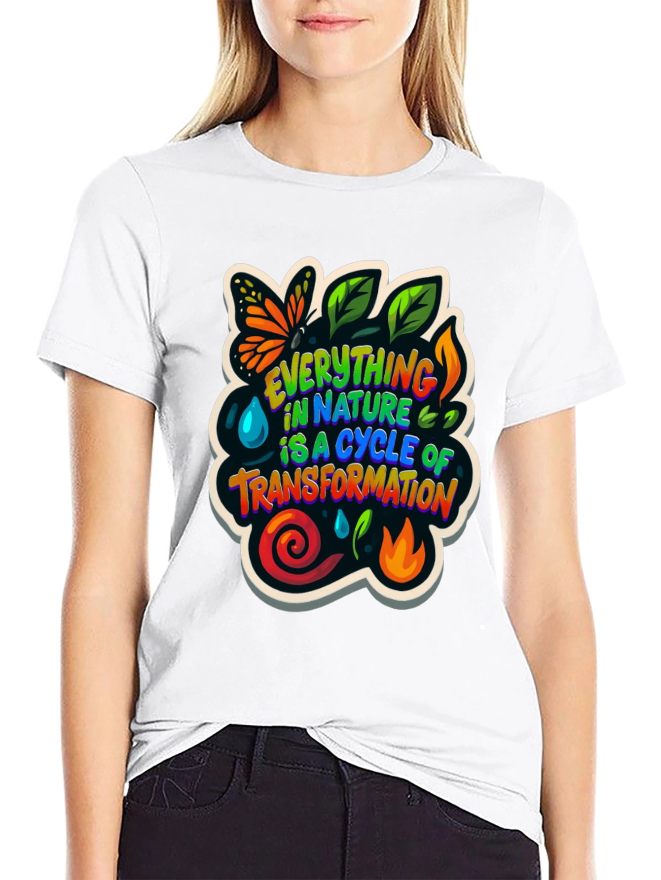 Nature Cycle Transformation Graphic T-Shirt