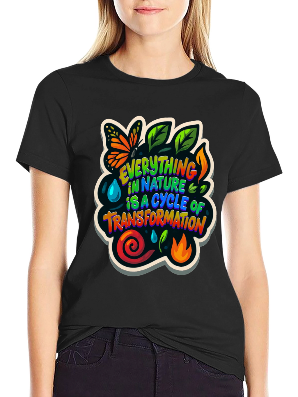 Nature Cycle Transformation Graphic T-Shirt