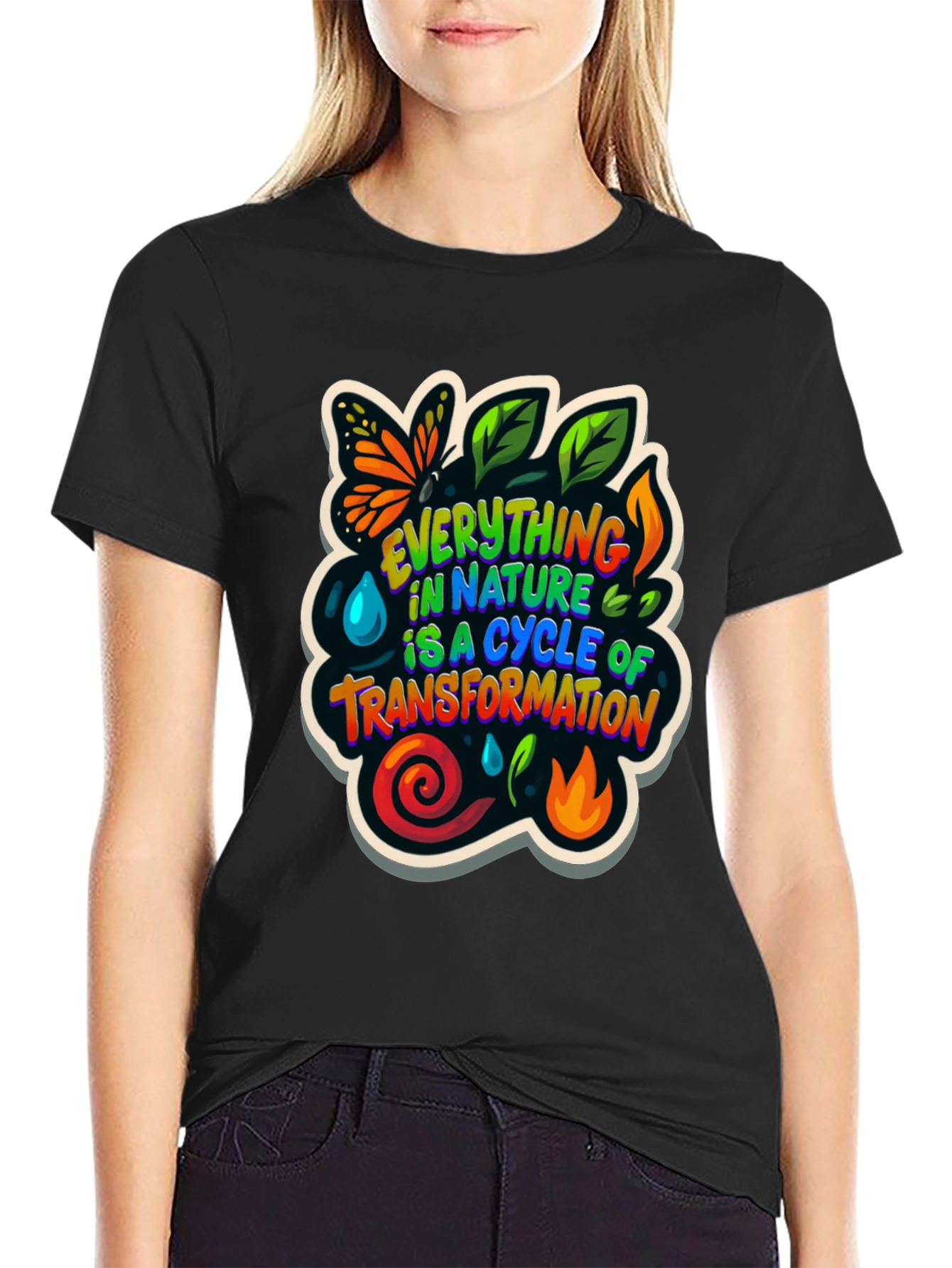 Nature Cycle Transformation Graphic T-Shirt