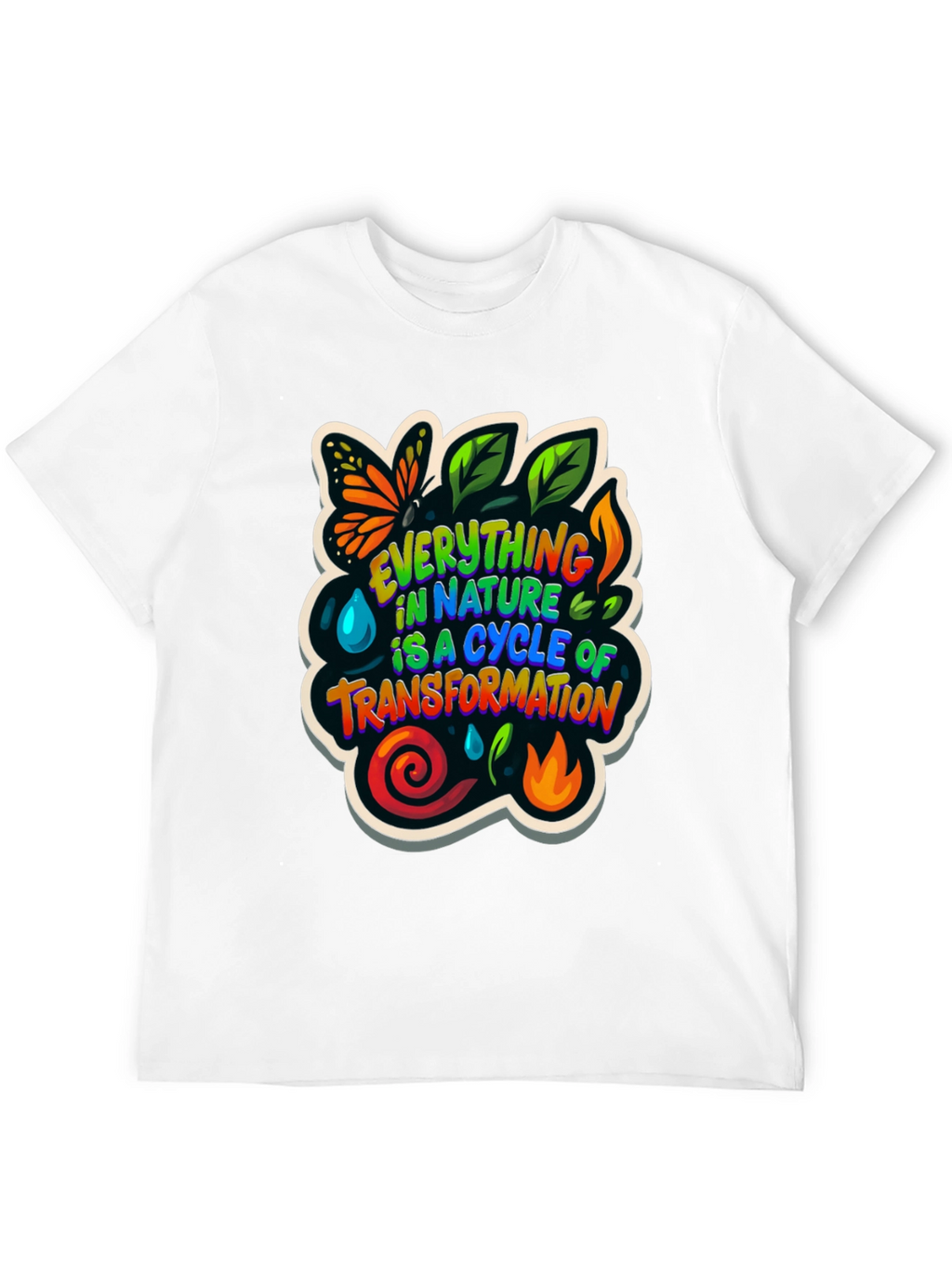 Nature Cycle Transformation Graphic T-Shirt