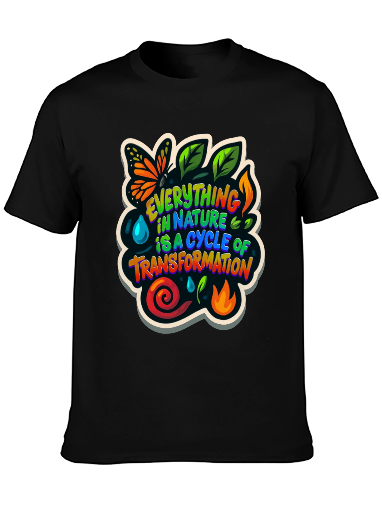 Nature Cycle Transformation Graphic T-Shirt