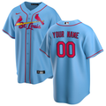 Men's St. Louis Cardinals Light Blue Alternate Replica Custom Jerseys