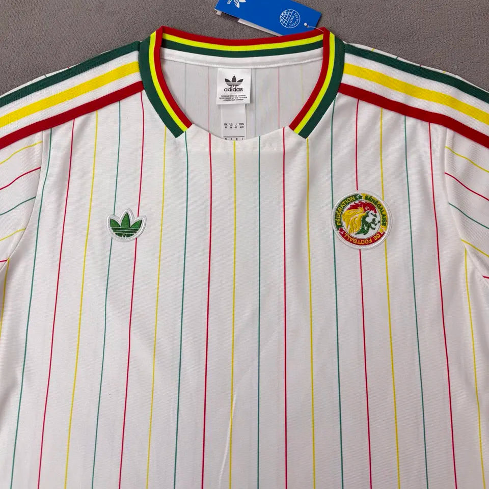 2026/27 Senegal White Retro Style Fans Soccer Jersey Detail 1