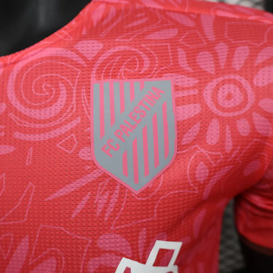 2024/25 FC Palestine Pink Plyaer Version Jersey Detail 3