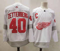 Men's Detroit Red Wings Henrik Zetterberg #40 White Breakaway Jerseys