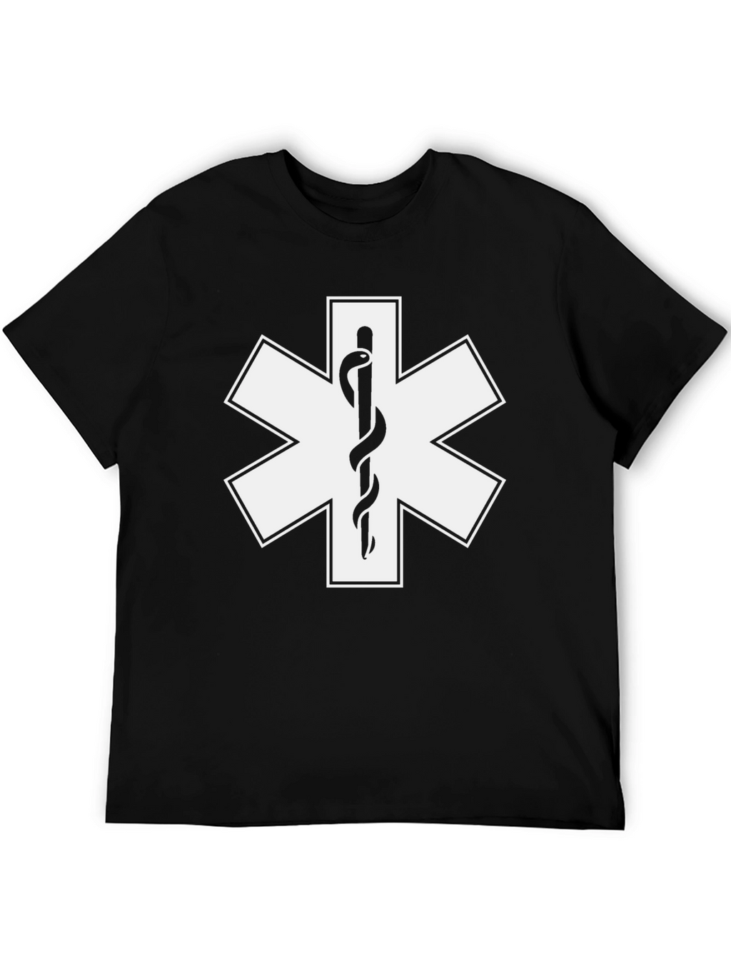 Star of Life T-Shirt - Black Medical EMS Tee