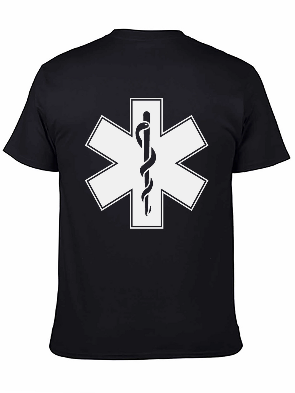 Star of Life T-Shirt - Black Medical EMS Tee
