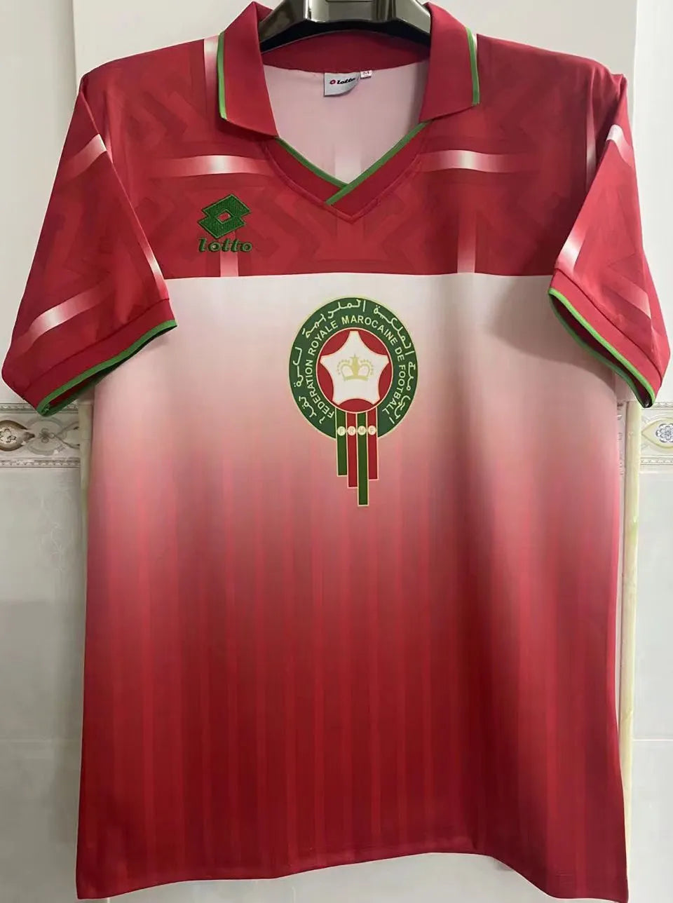 1994/95 Morocco Red Retro Soccer Jersey Front