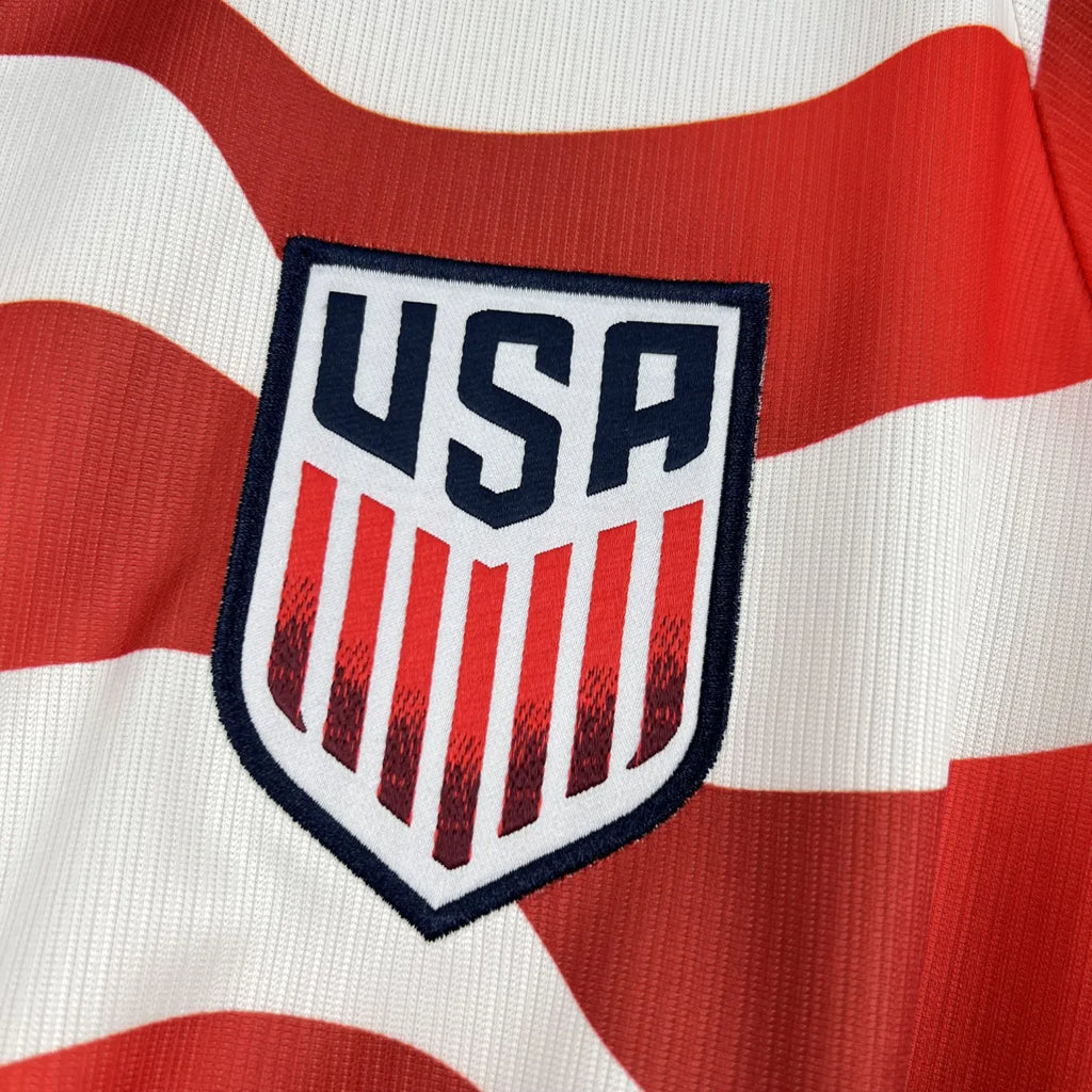 2026/27 U.S Home Fans Soccer Jersey (Have Right Patch 有右臂章 黑底白字） Detail 4