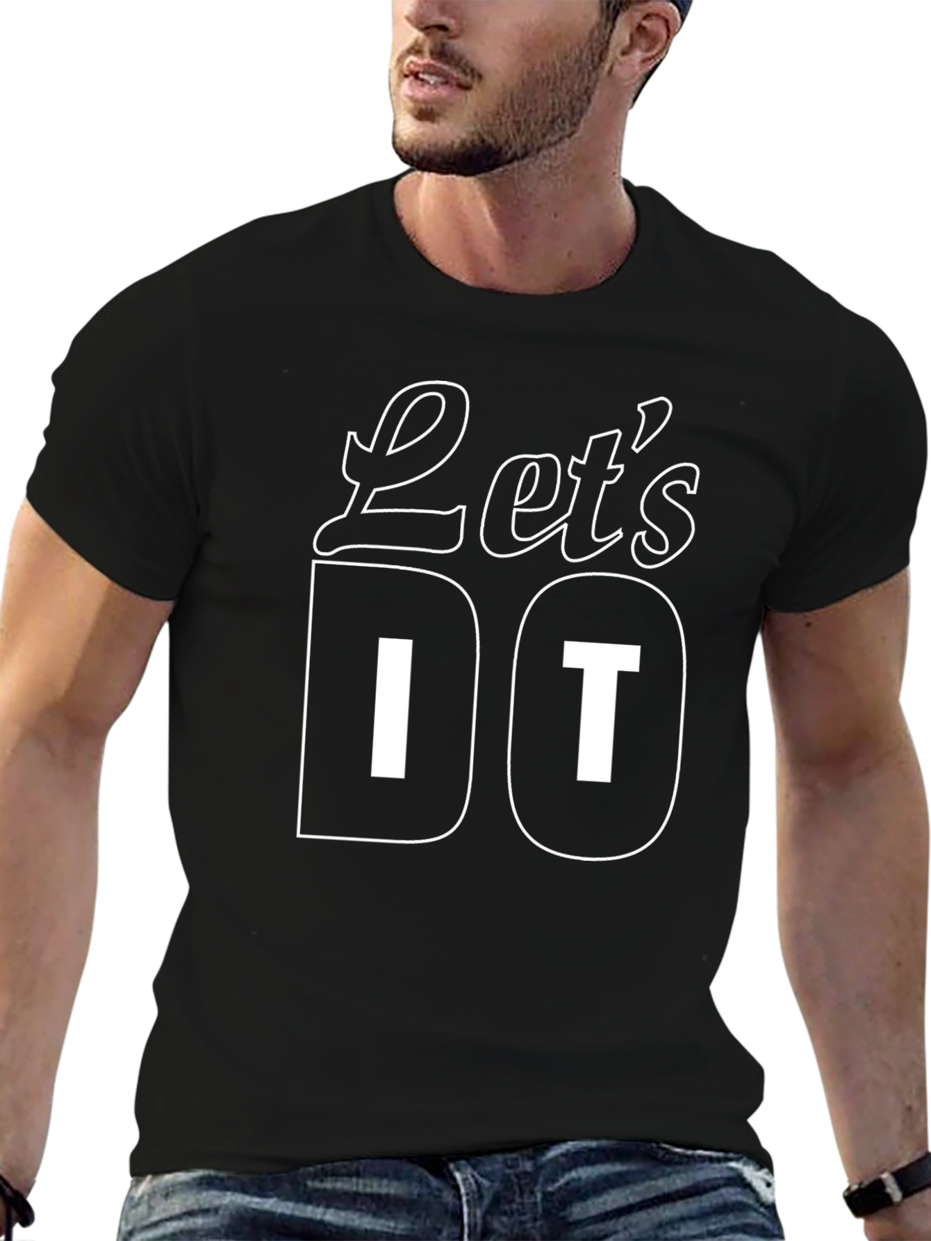 Lets Do It - Black Graphic T-Shirt