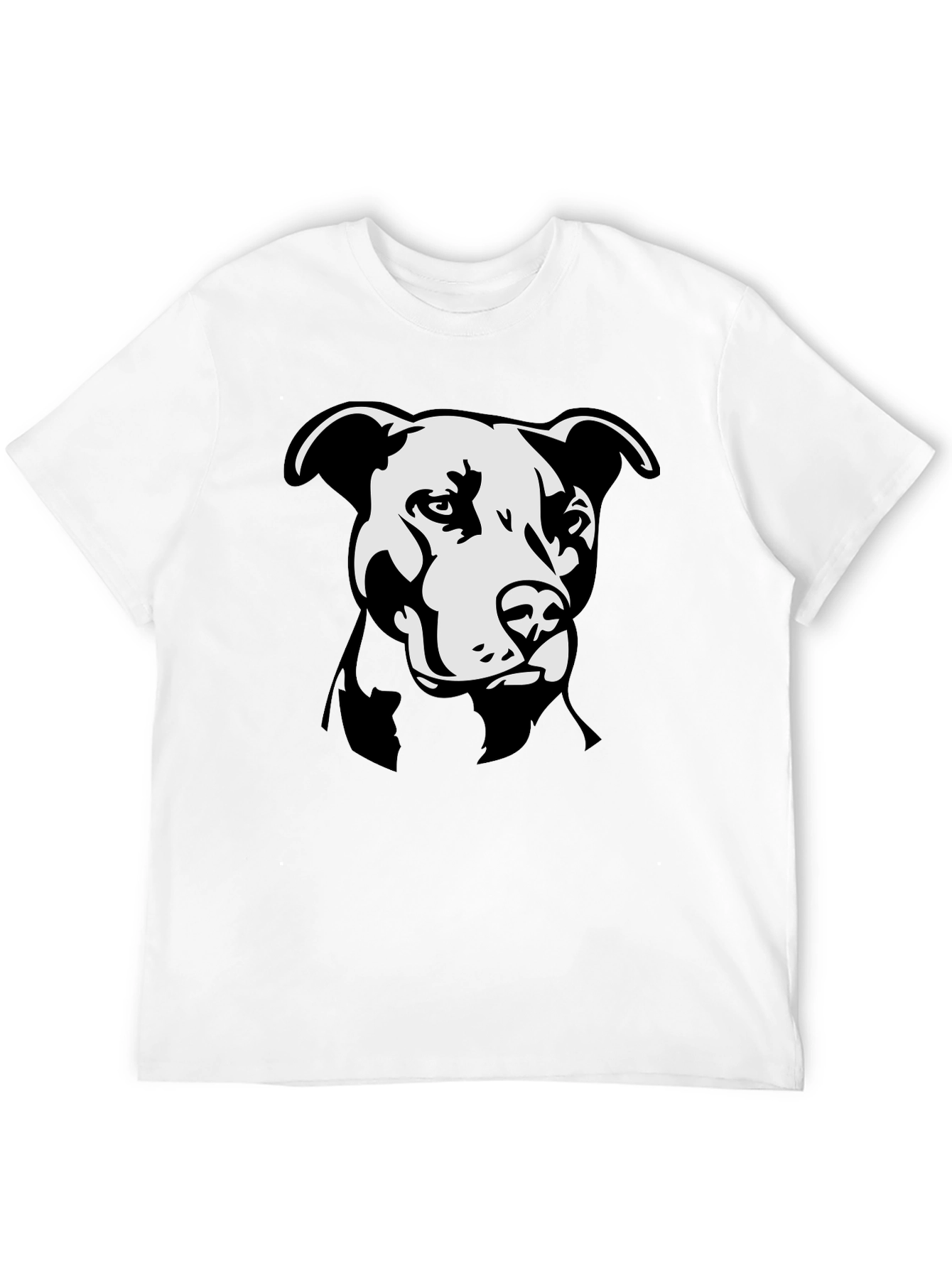 Pitbull Dog Graphic T-Shirt - Black Crew Neck Tee