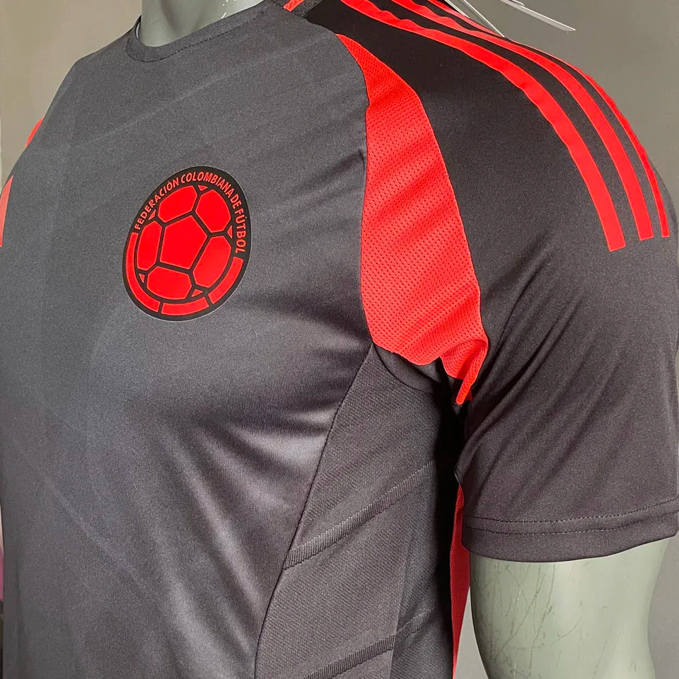 2024/25 Colombia Away Black Player Version Soccer Jersey Detail 3