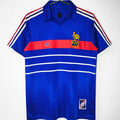 1984 France Home Blue Retro Soccer Jersey Front