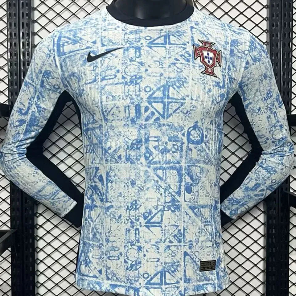 2024/25 Portugal Away Player Version Long Sleeve Jersey Front