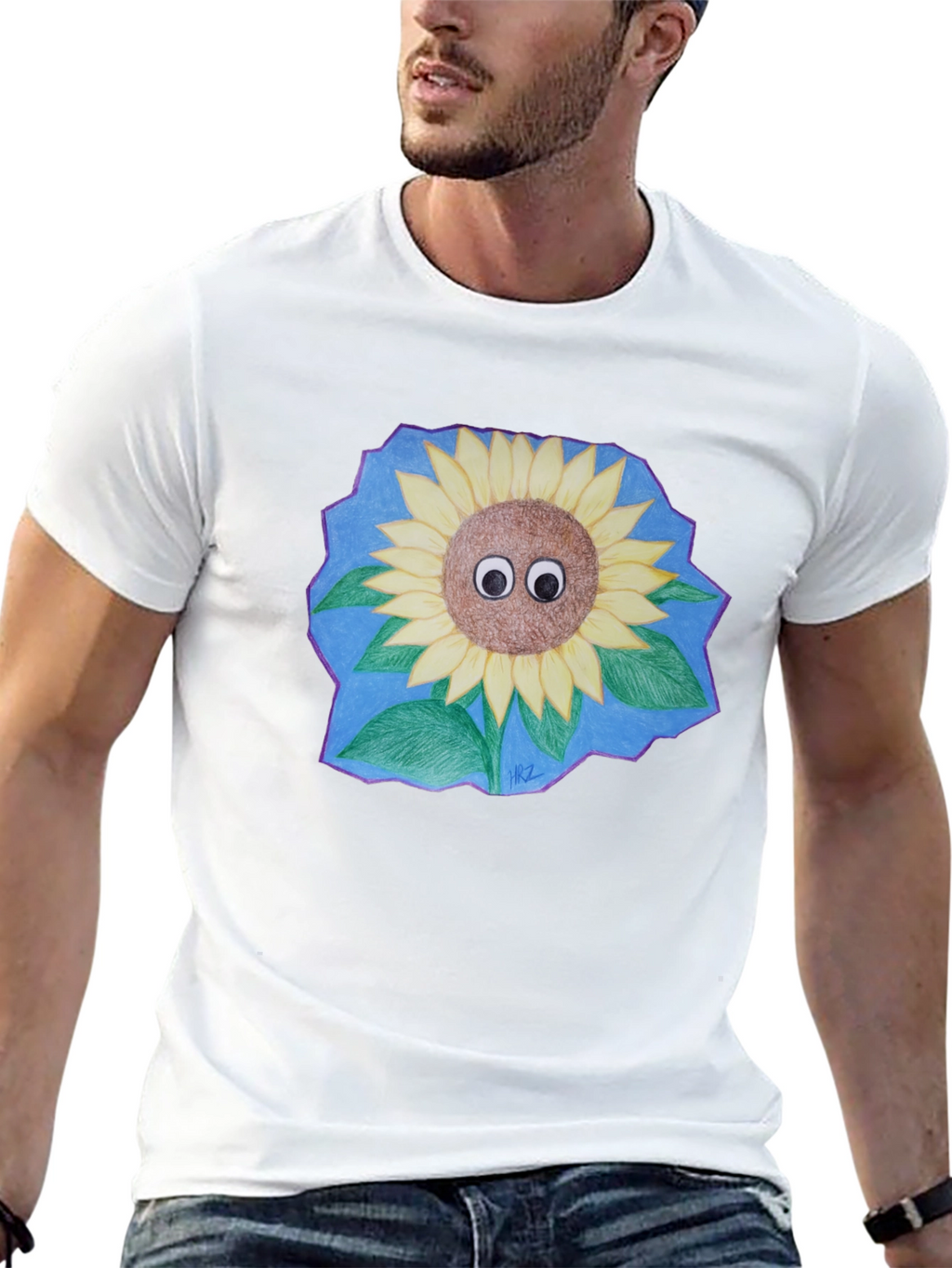 Sunflower Googly Eyes Graphic T-Shirt