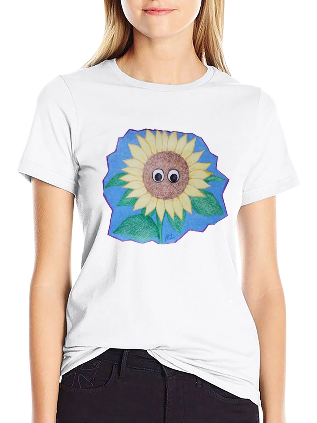 Sunflower Googly Eyes Graphic T-Shirt