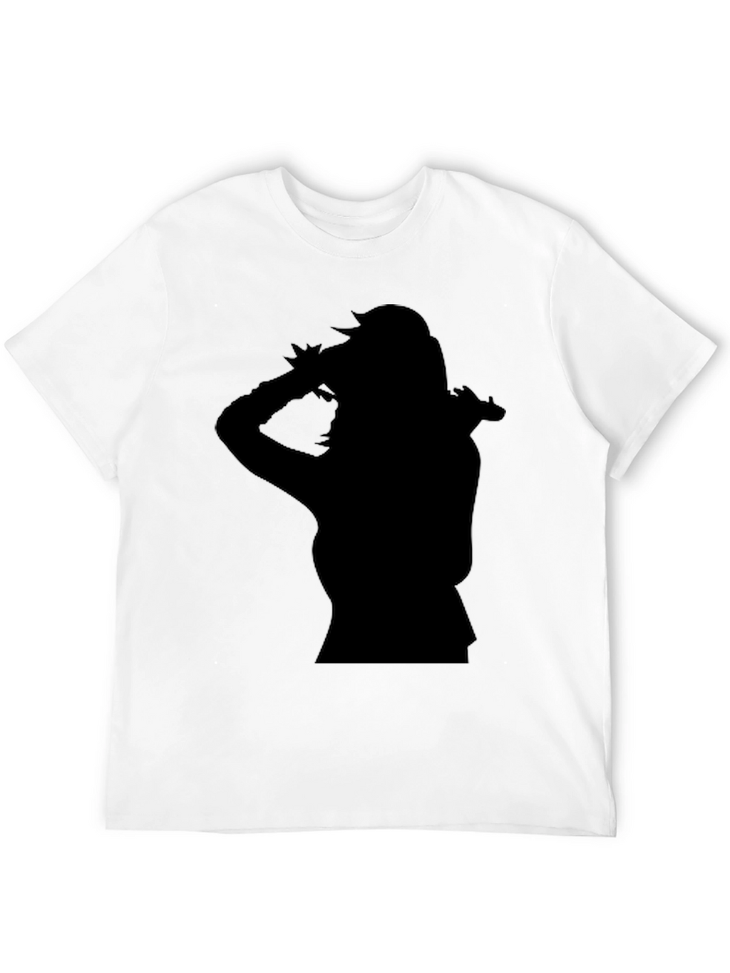Silhouette Graphic Black Crew Neck Tee