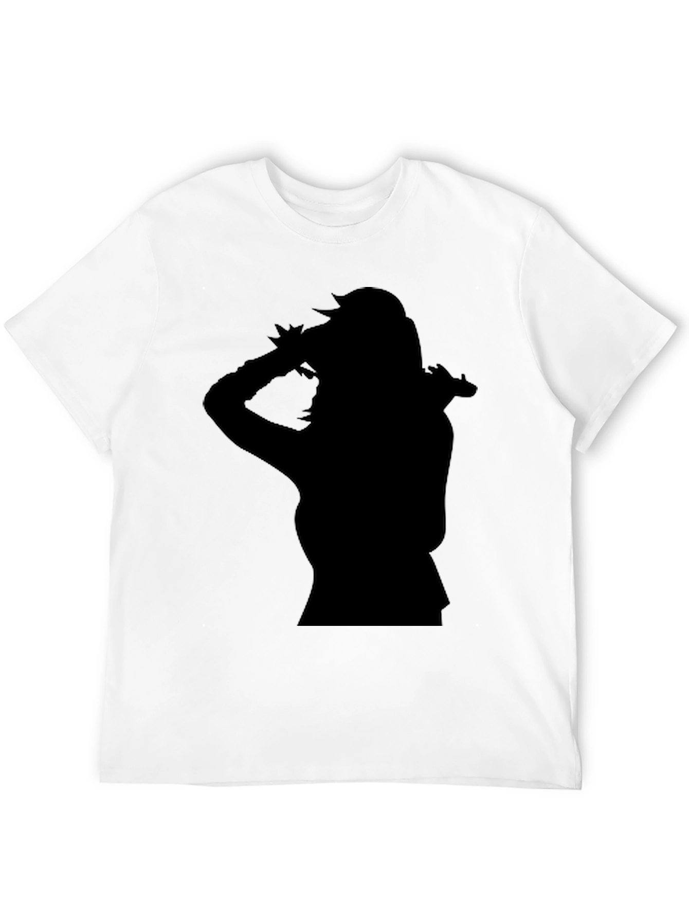 Silhouette Graphic Black Crew Neck Tee
