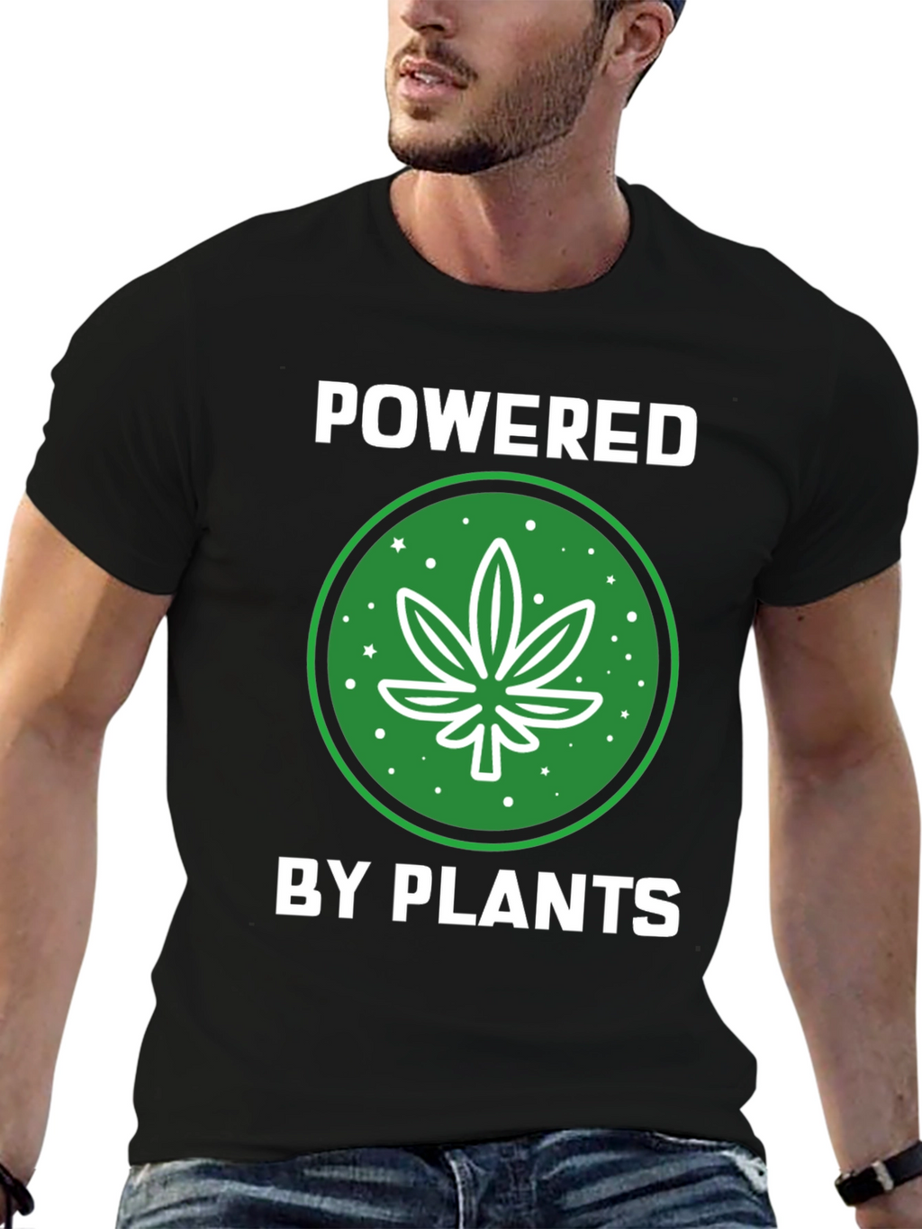 Powered by Plants Graphic Tee - Black