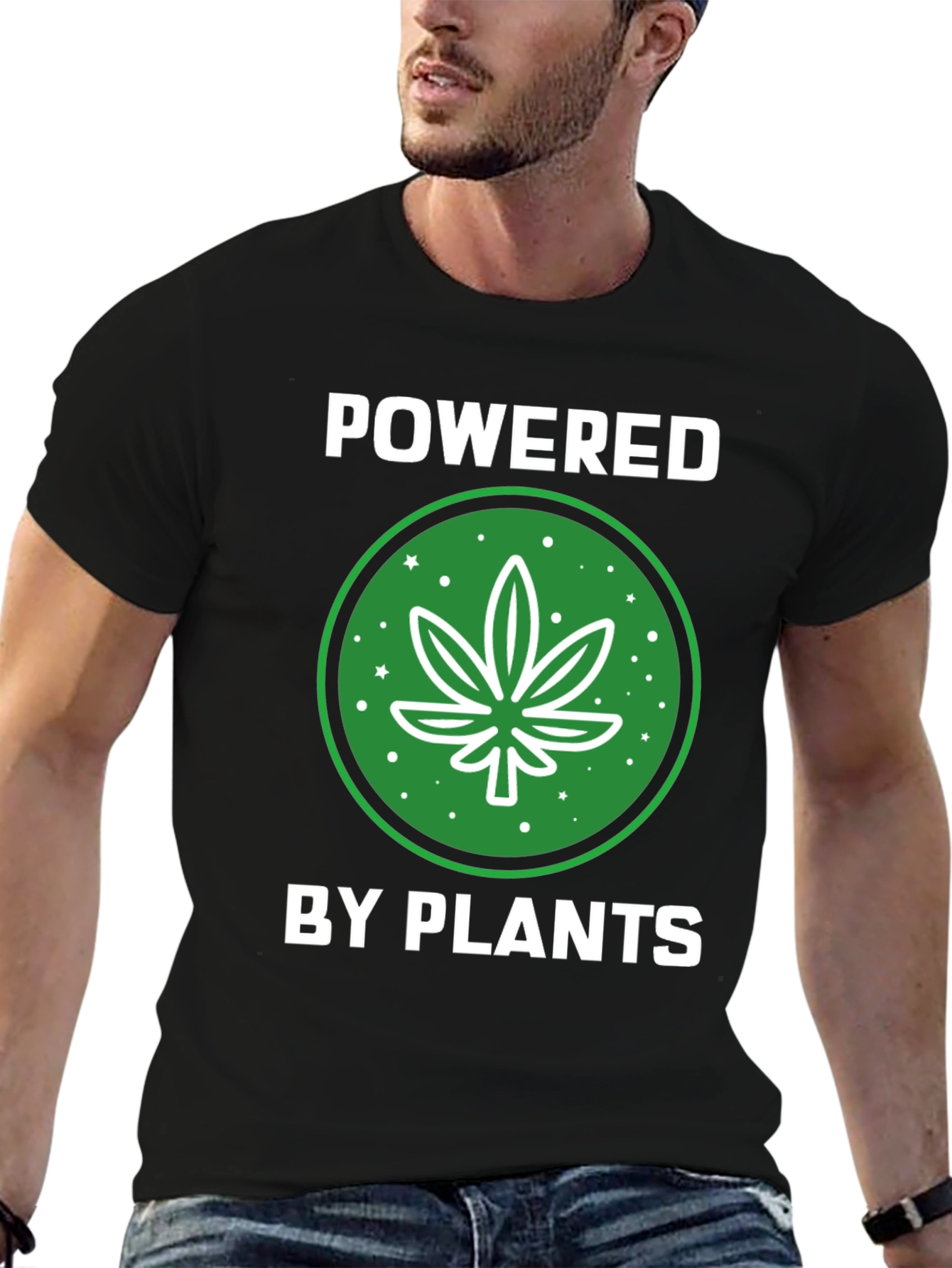 Powered by Plants Graphic Tee - Black