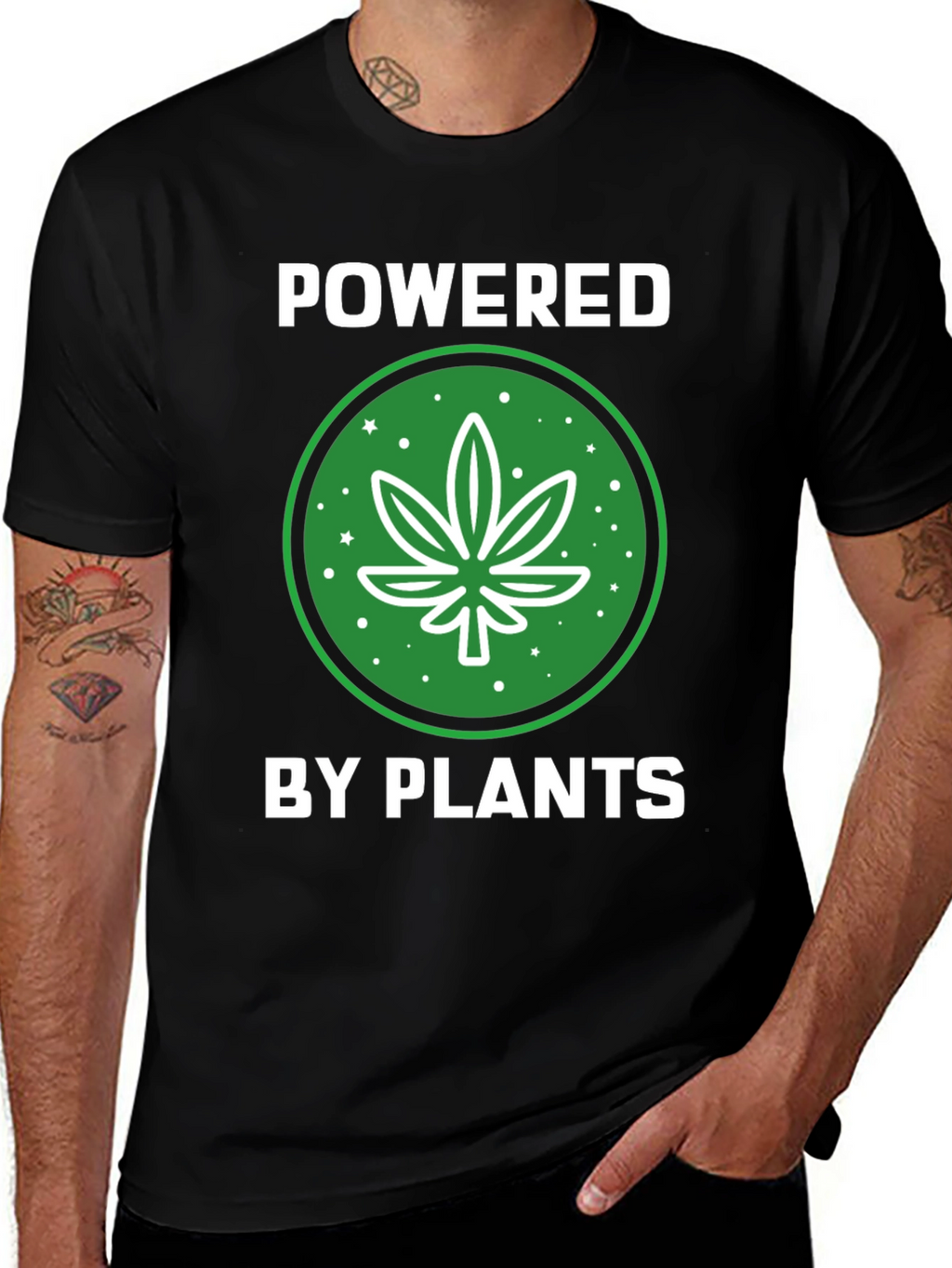 Powered by Plants Graphic Tee - Black