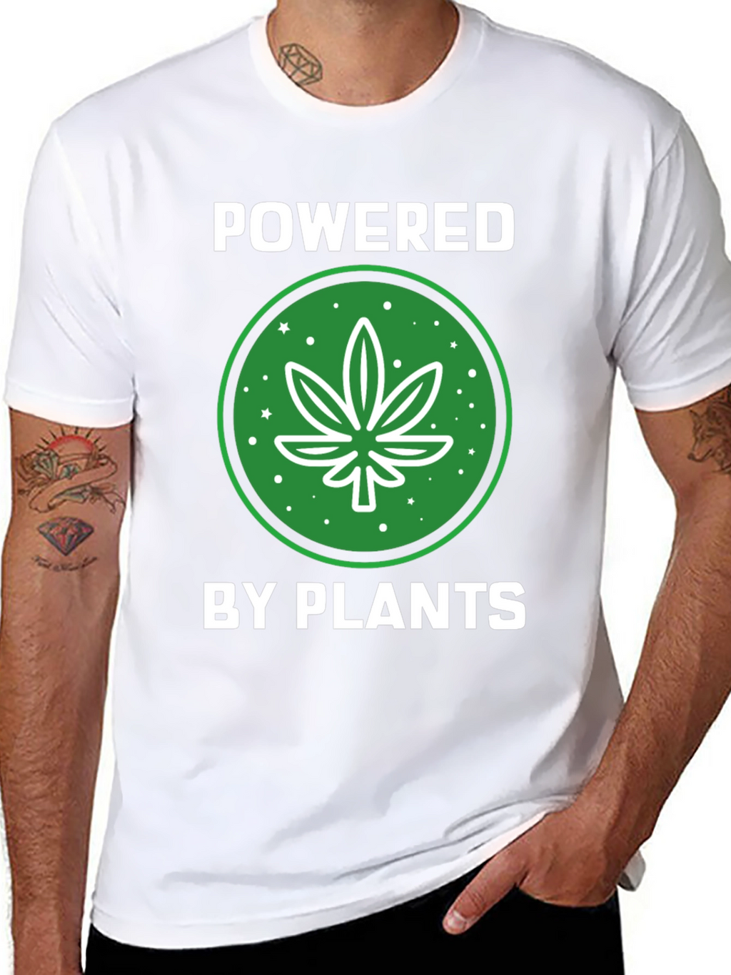 Powered by Plants Graphic Tee - Black