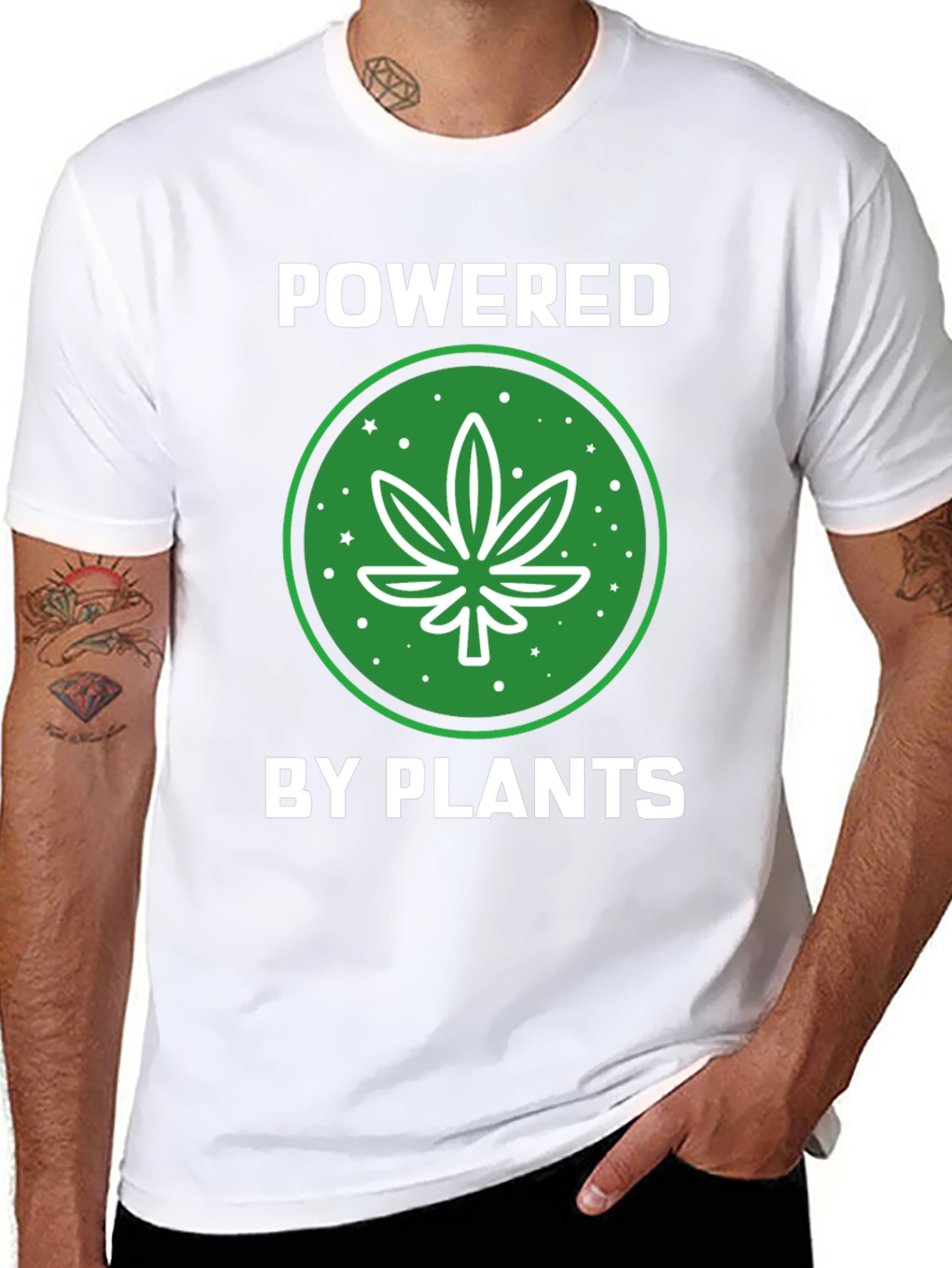 Powered by Plants Graphic Tee - Black