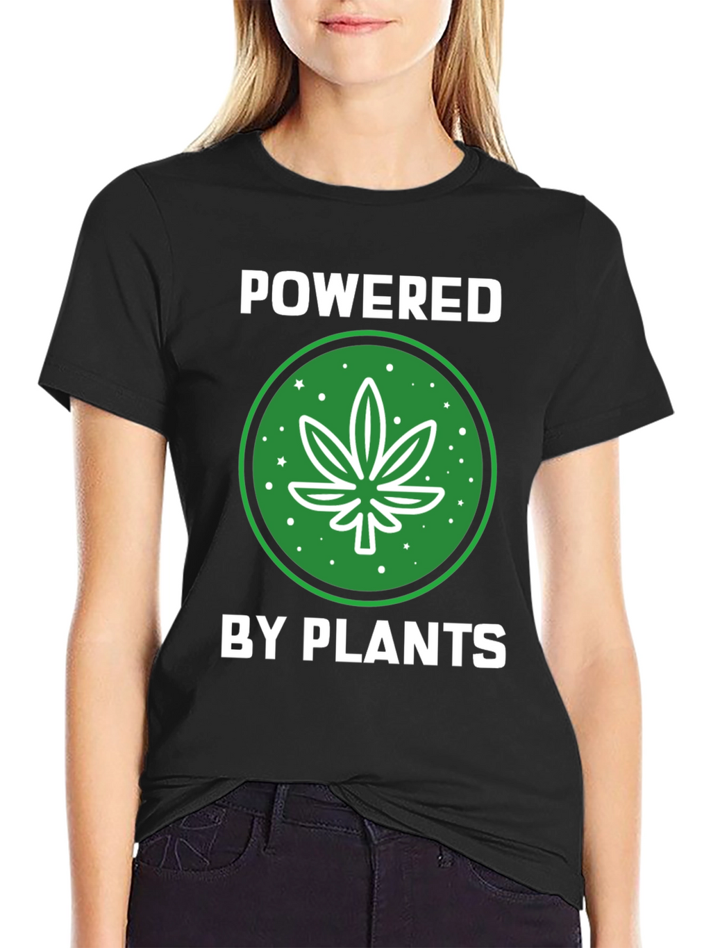 Powered by Plants Graphic Tee - Black