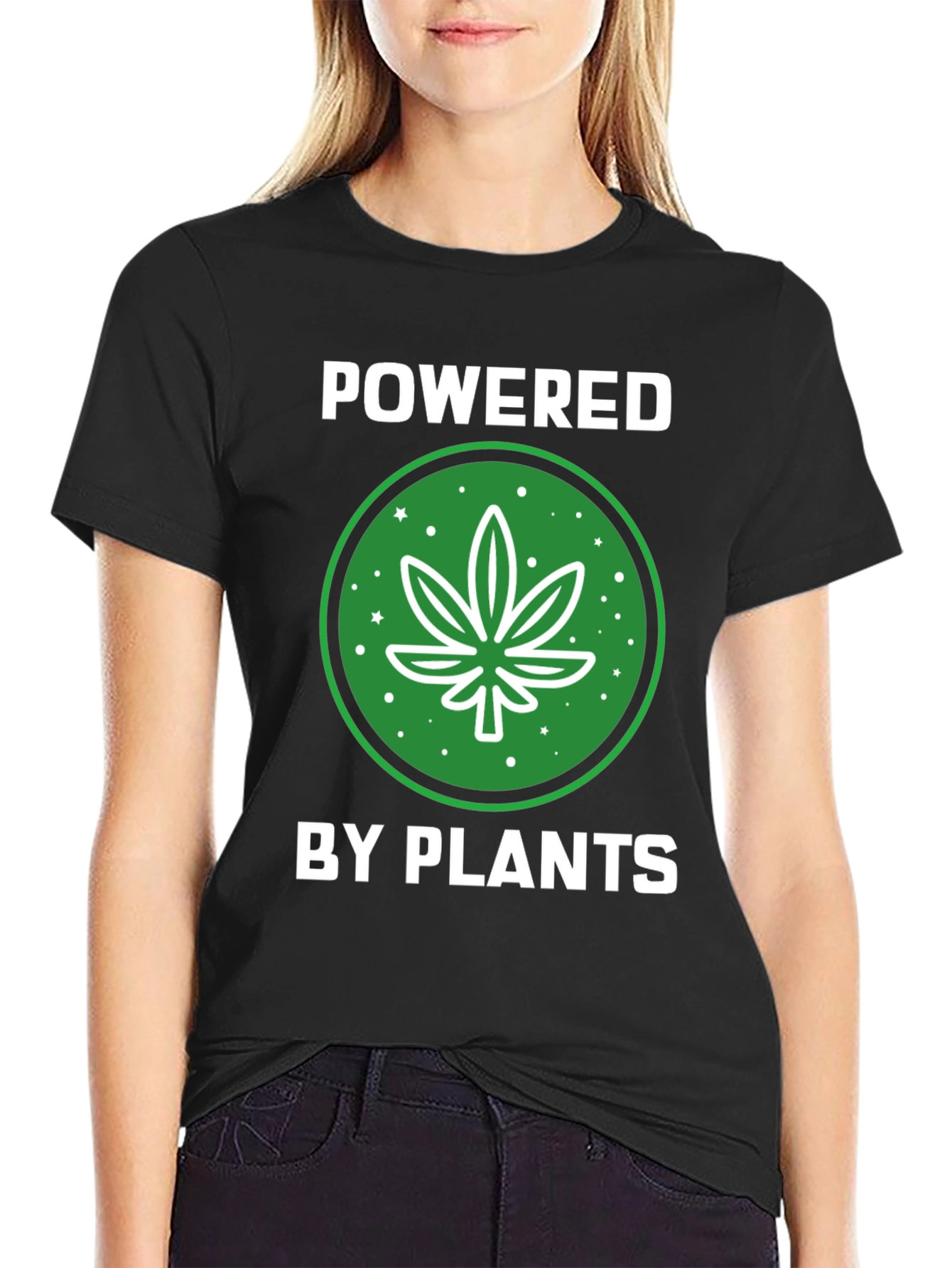 Powered by Plants Graphic Tee - Black