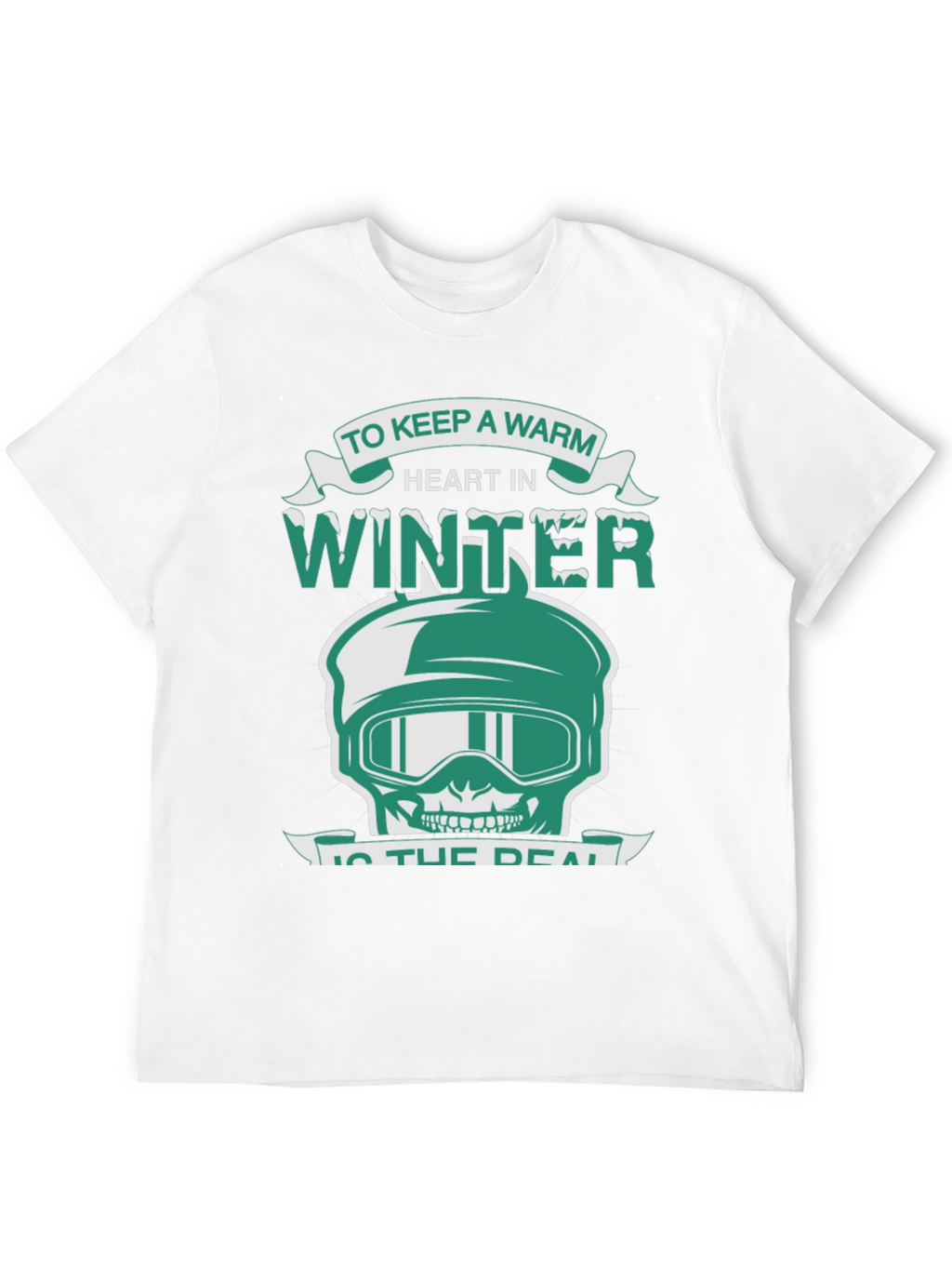 Winter Heart Skull Graphic Tee