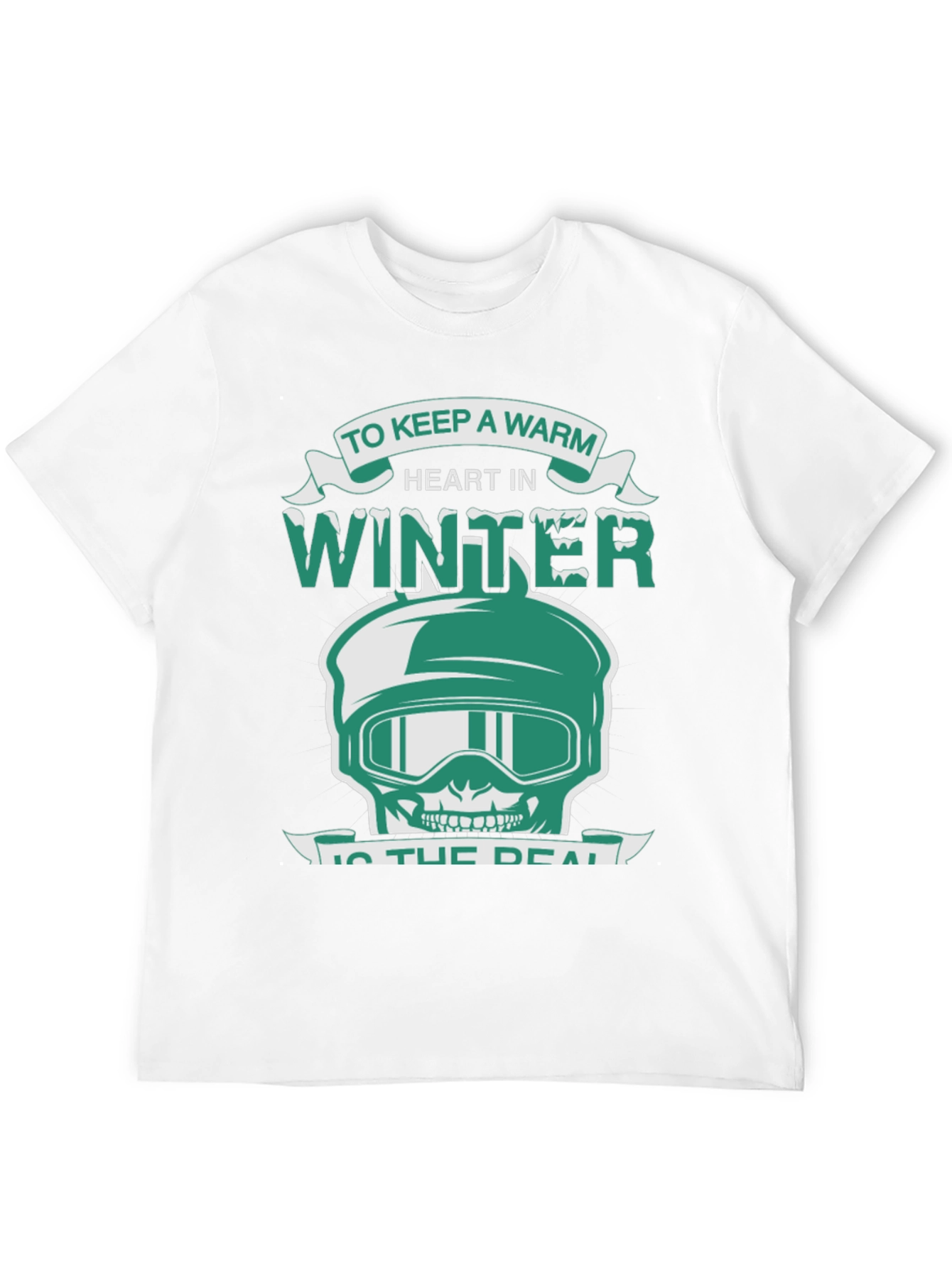 Winter Heart Skull Graphic Tee