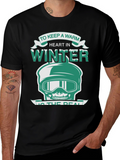 Winter Heart Skull Graphic Tee