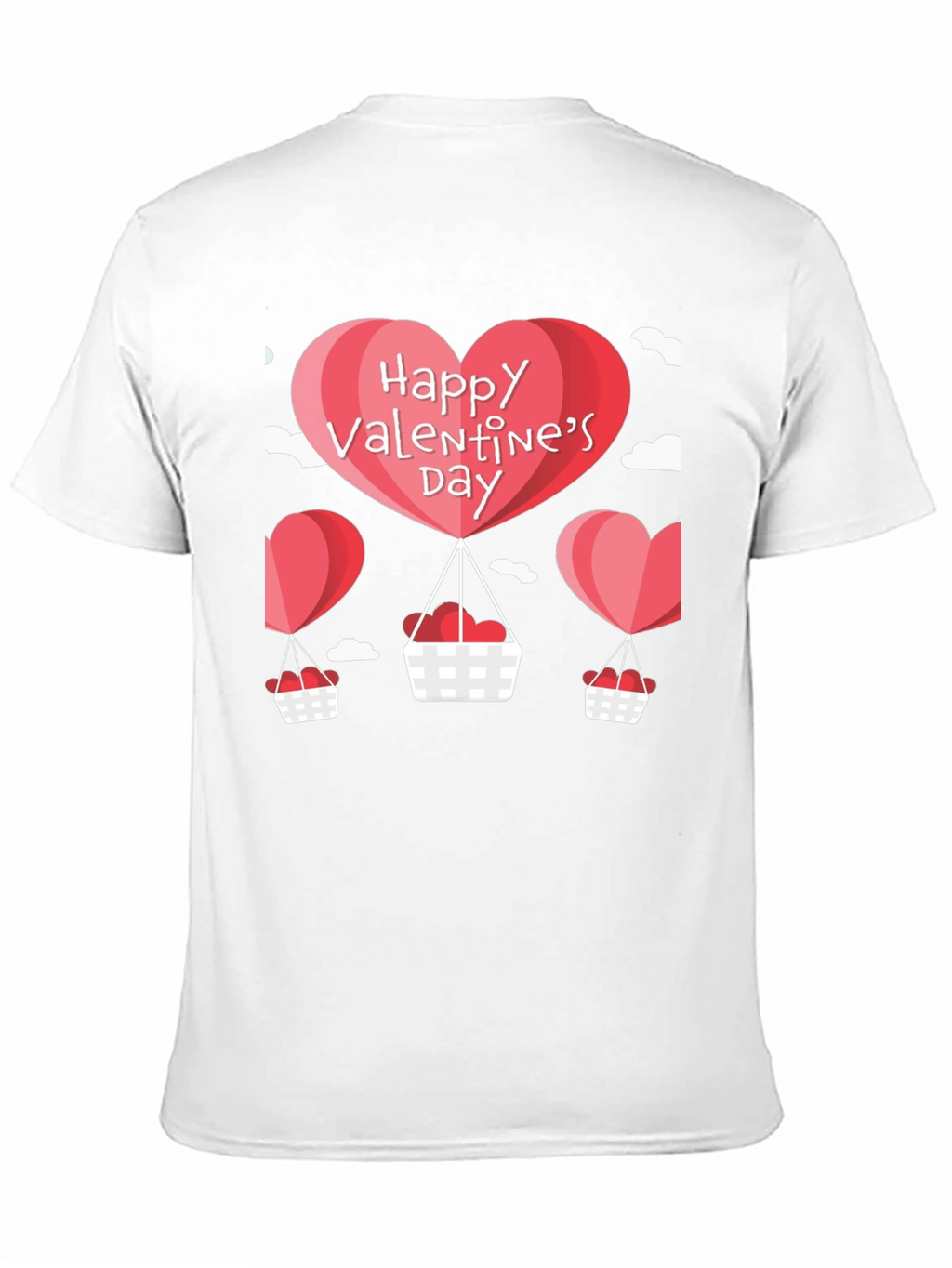 Valentines Day Balloon Graphic Tee - Black
