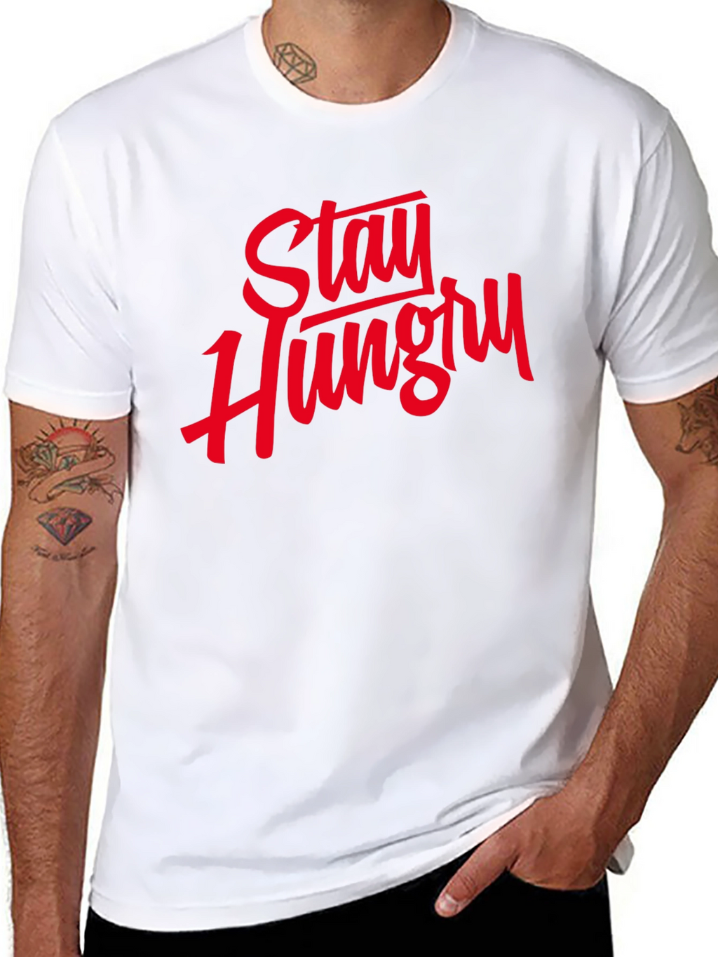 Stay Hungry Graphic Tee - Motivational T-Shirt