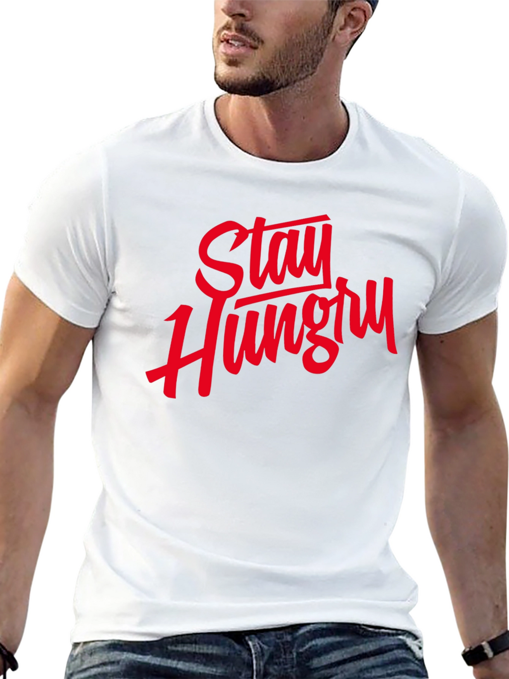 Stay Hungry Graphic Tee - Motivational T-Shirt