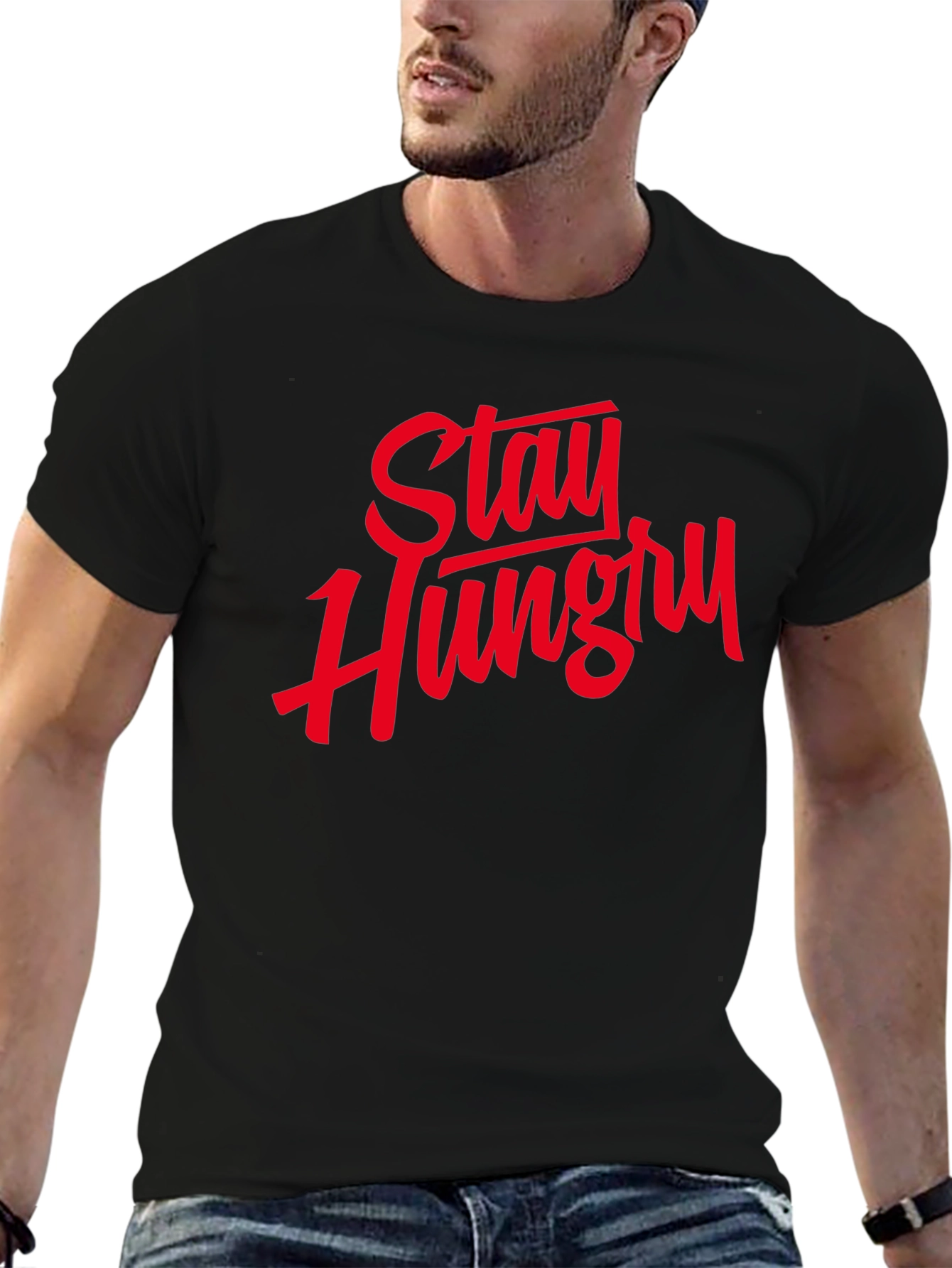 Stay Hungry Graphic Tee - Motivational T-Shirt