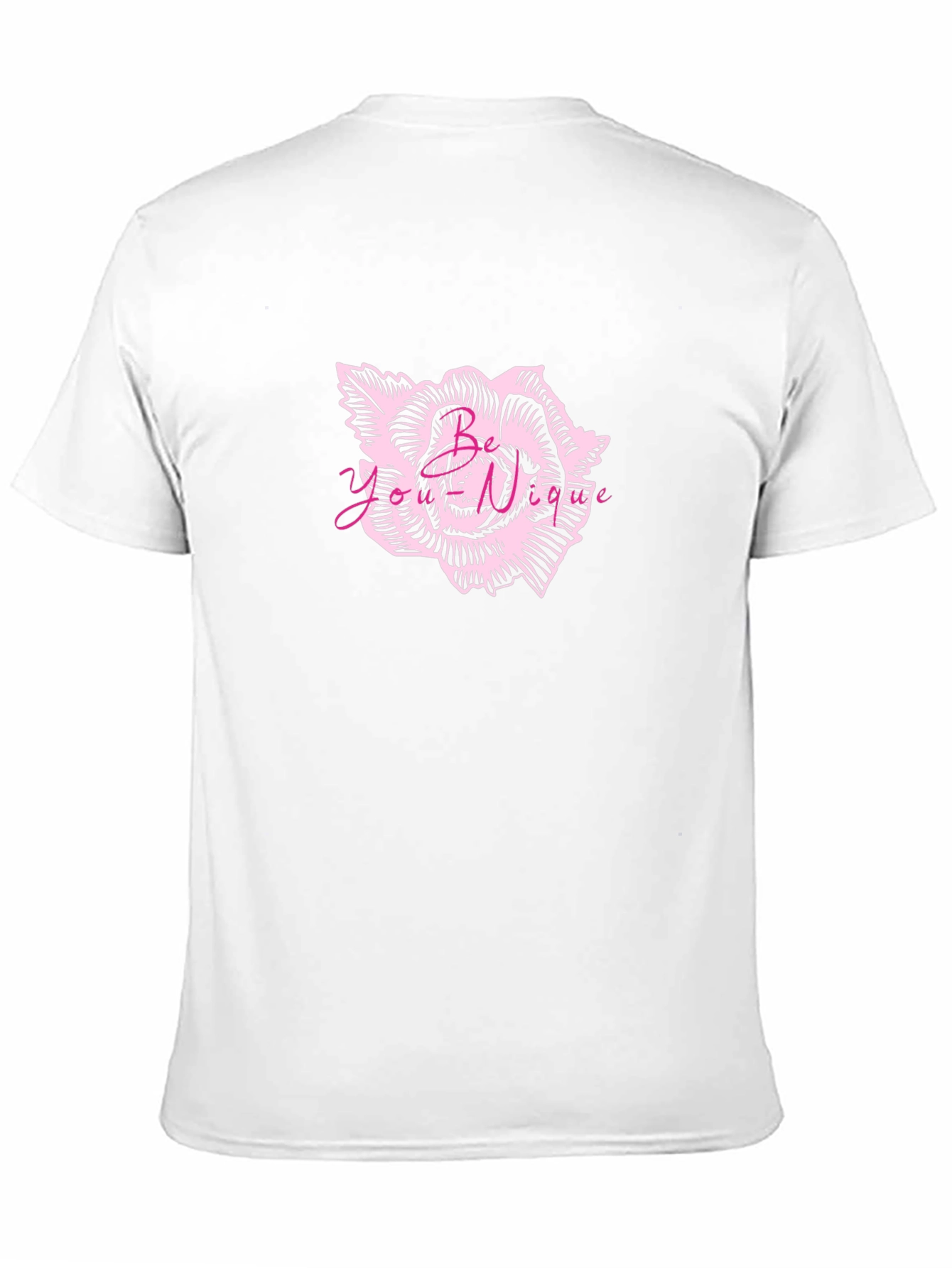 Mens Black Graphic Tee - Rose Print
