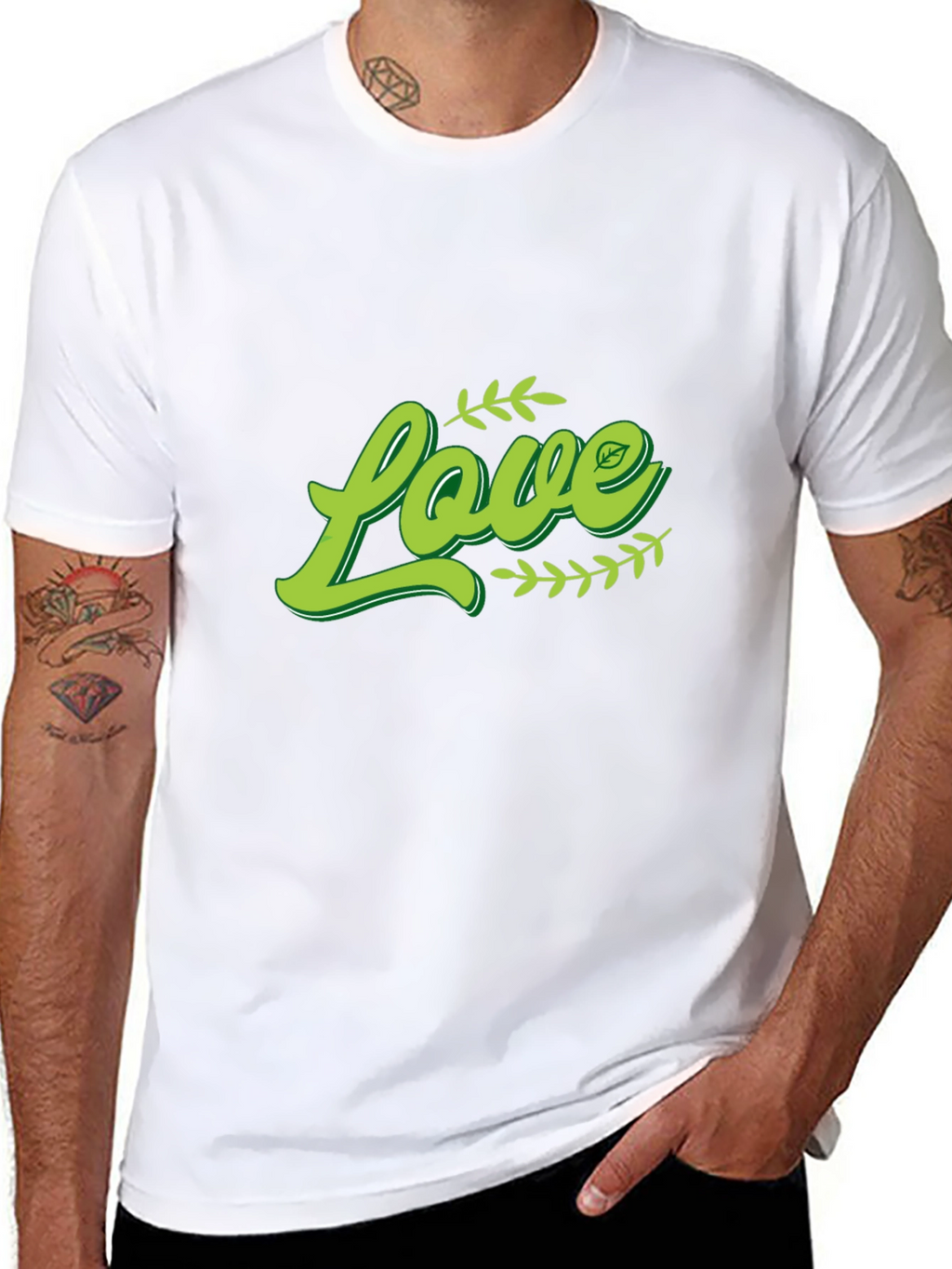 Love Vegan T-Shirt - Green Design