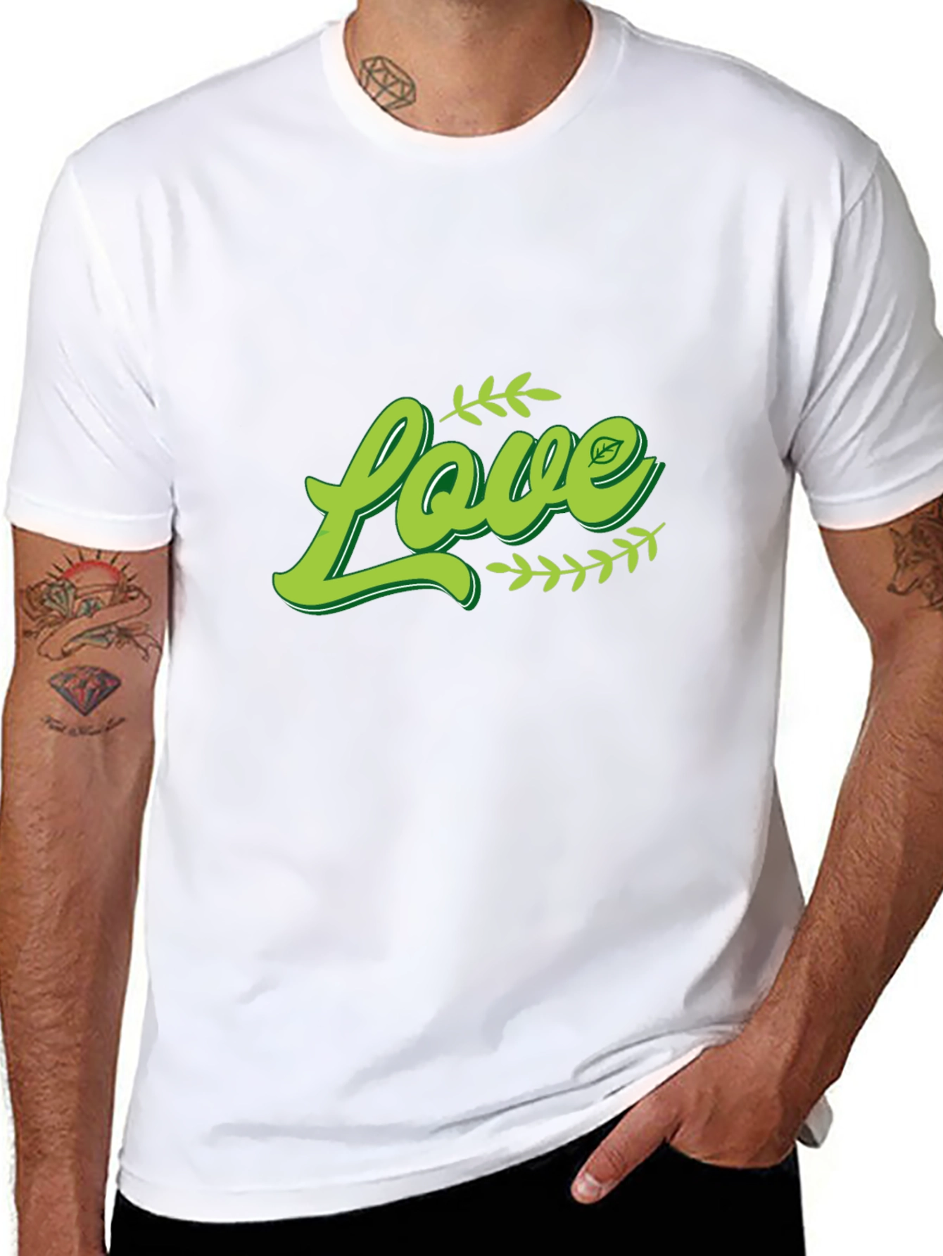 Love Vegan T-Shirt - Green Design