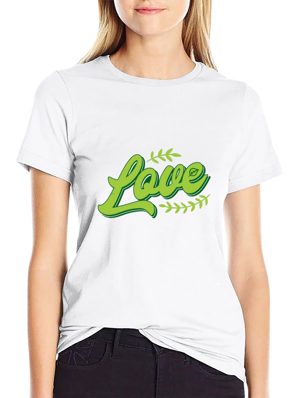Love Vegan T-Shirt - Green Design