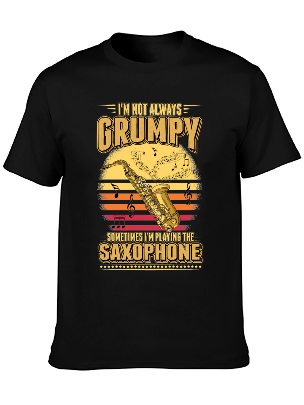 Grumpy Saxophone Player T-Shirt - Music Lover Tee