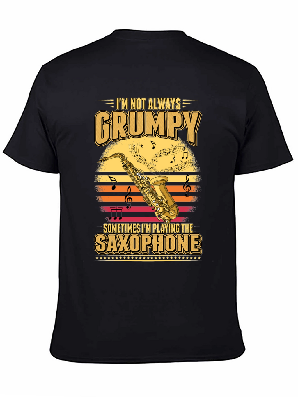 Grumpy Saxophone Player T-Shirt - Music Lover Tee