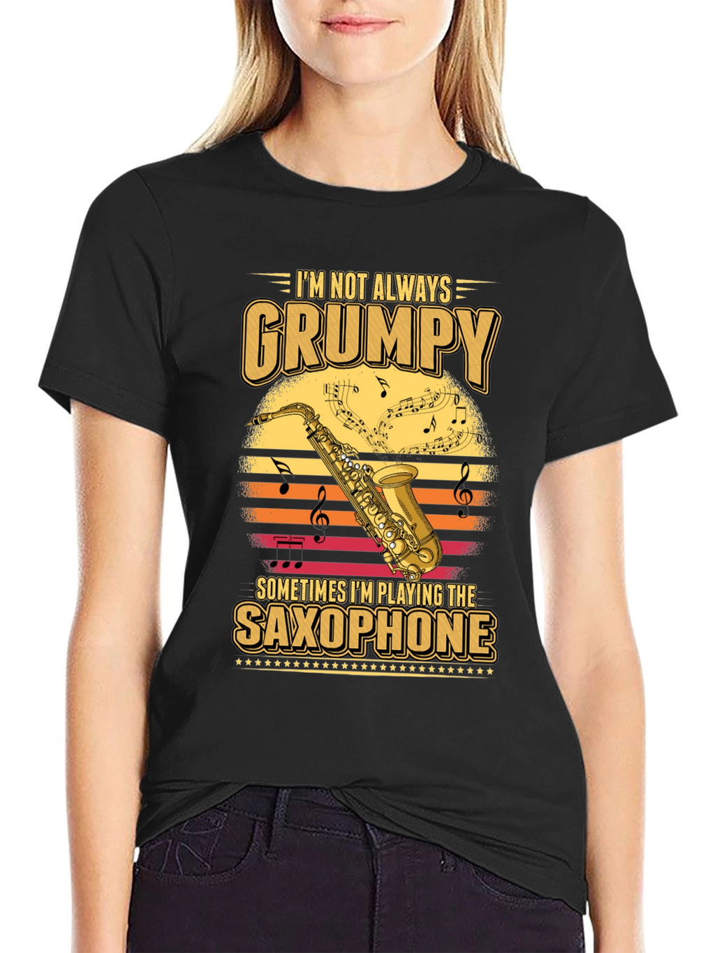 Grumpy Saxophone Player T-Shirt - Music Lover Tee