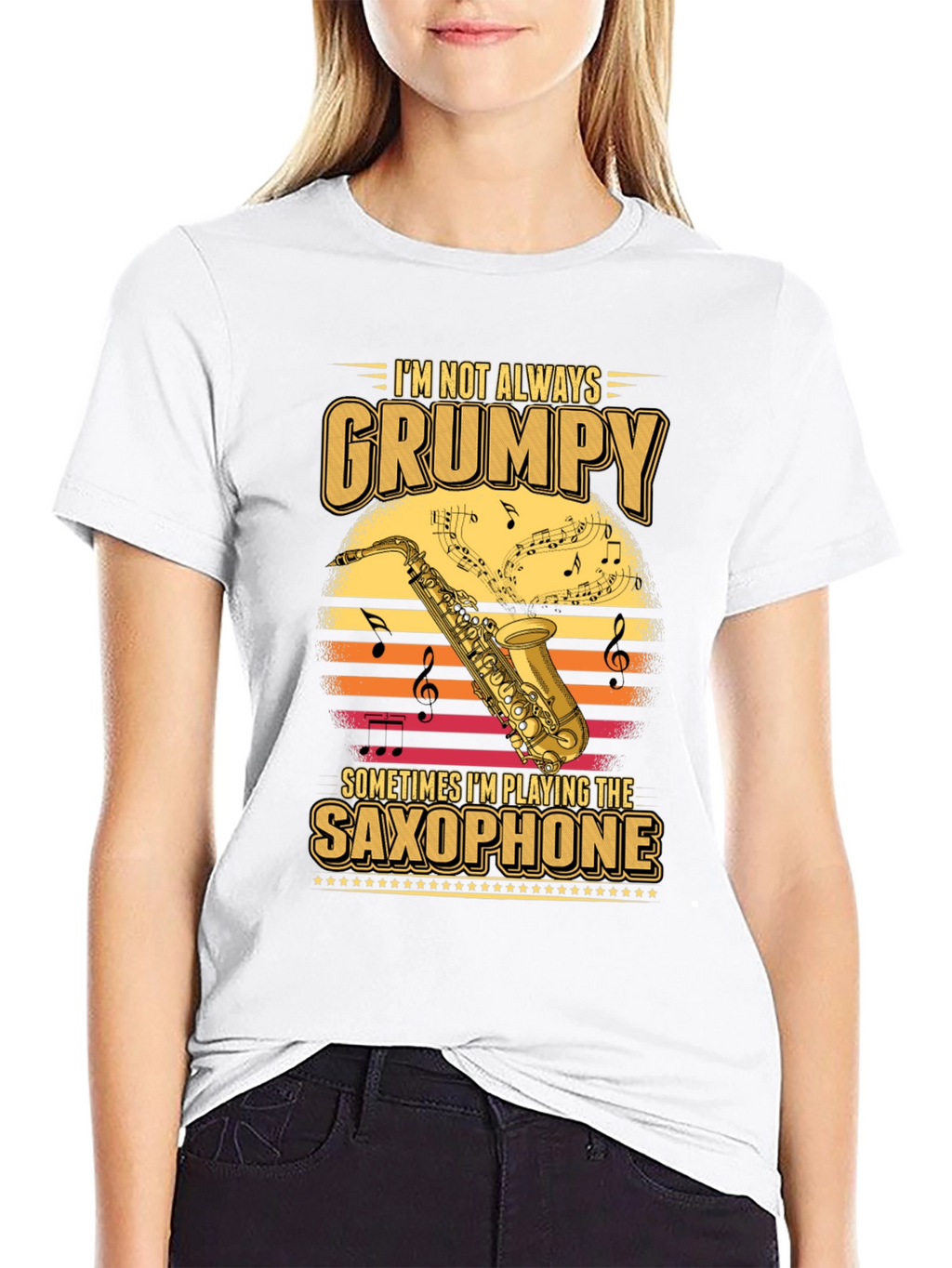 Grumpy Saxophone Player T-Shirt - Music Lover Tee