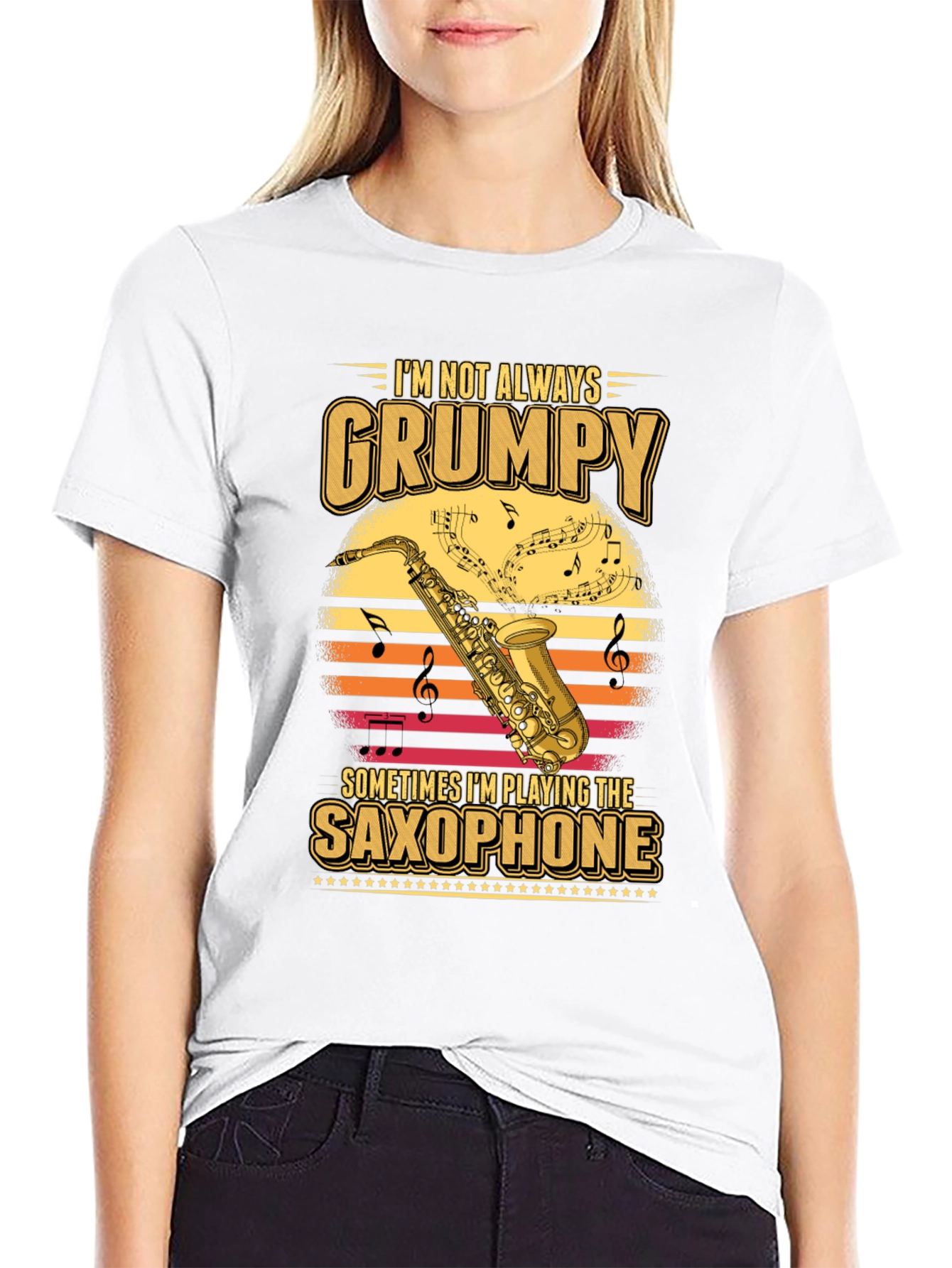 Grumpy Saxophone Player T-Shirt - Music Lover Tee