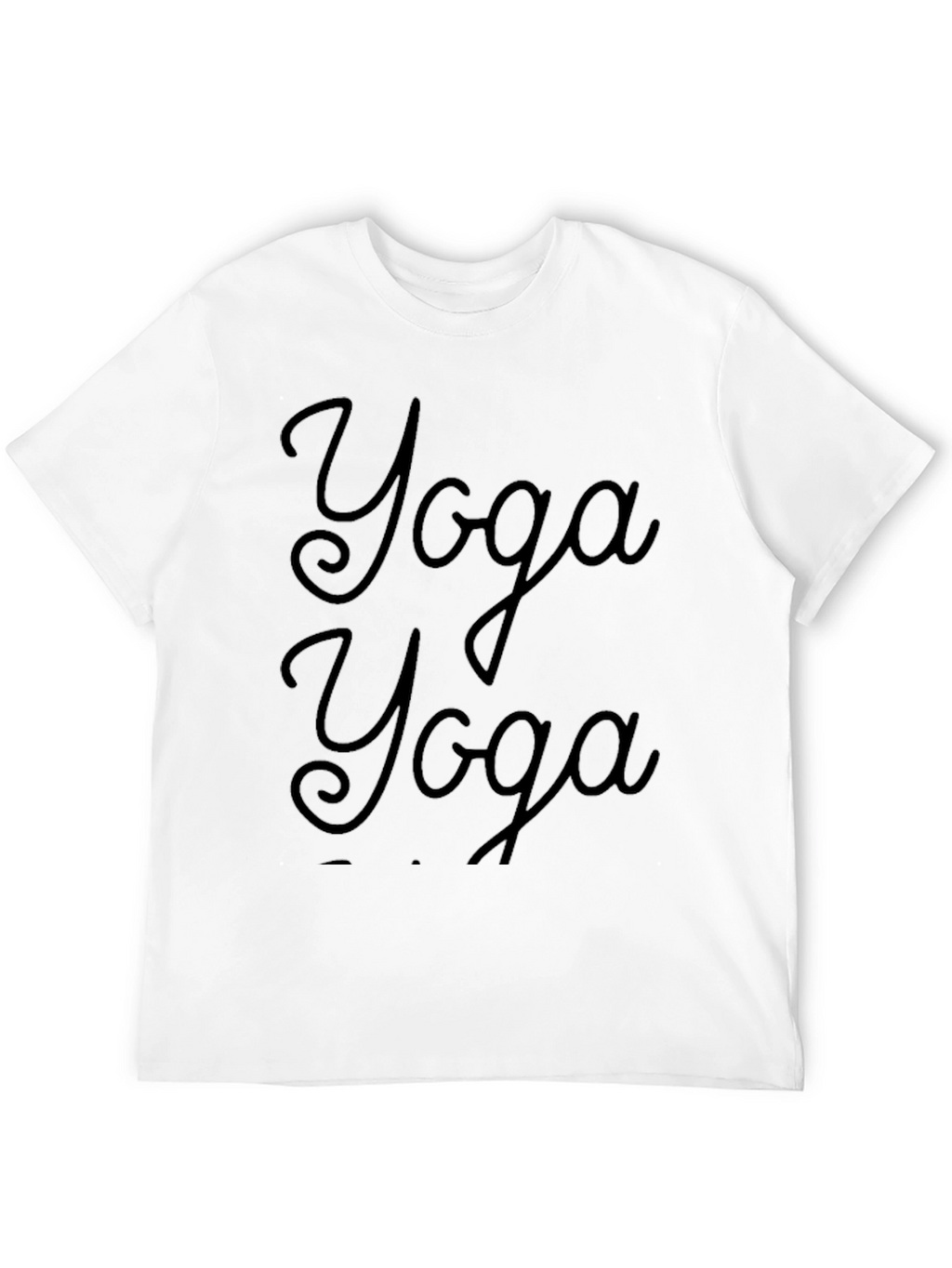 Yoga T-Shirt - Black Cotton Mens Tee