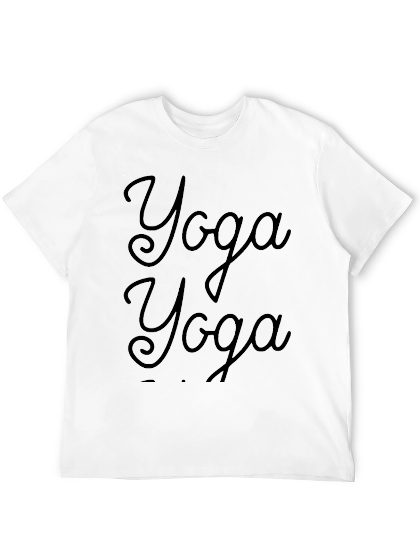Yoga T-Shirt - Black Cotton Mens Tee