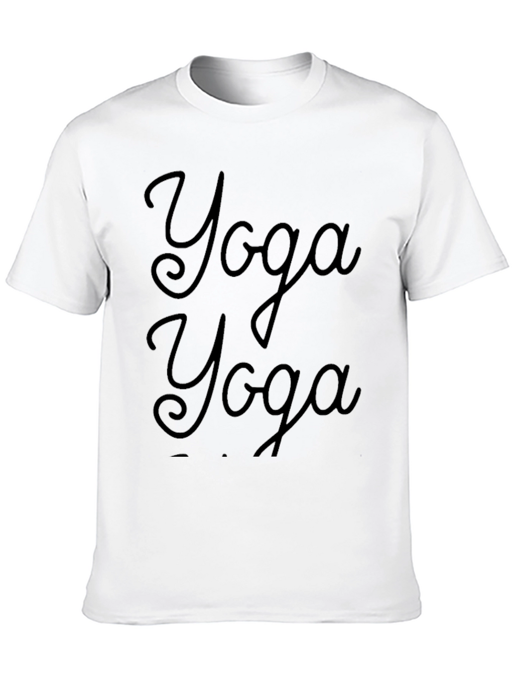 Yoga T-Shirt - Black Cotton Mens Tee