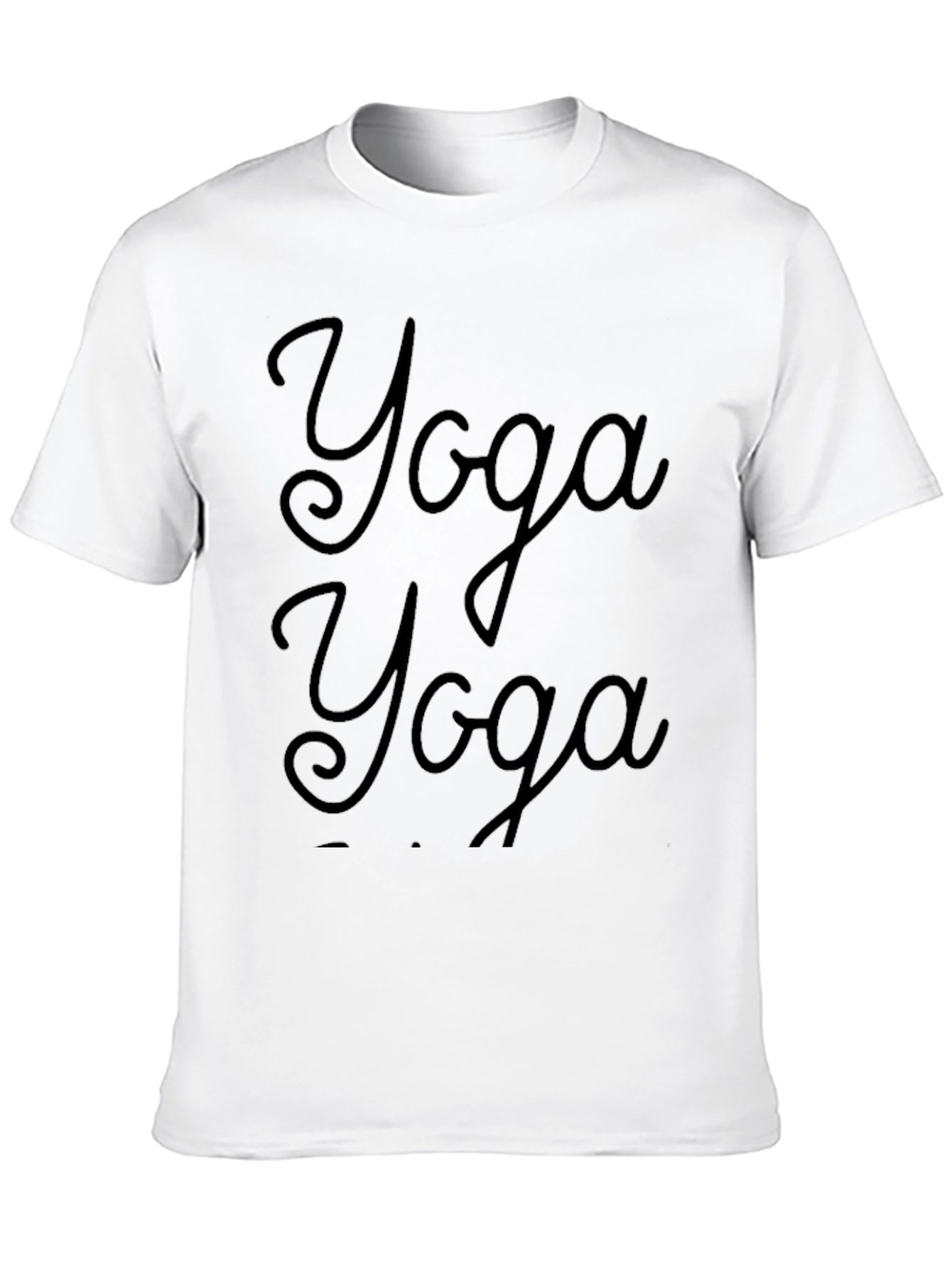 Yoga T-Shirt - Black Cotton Mens Tee