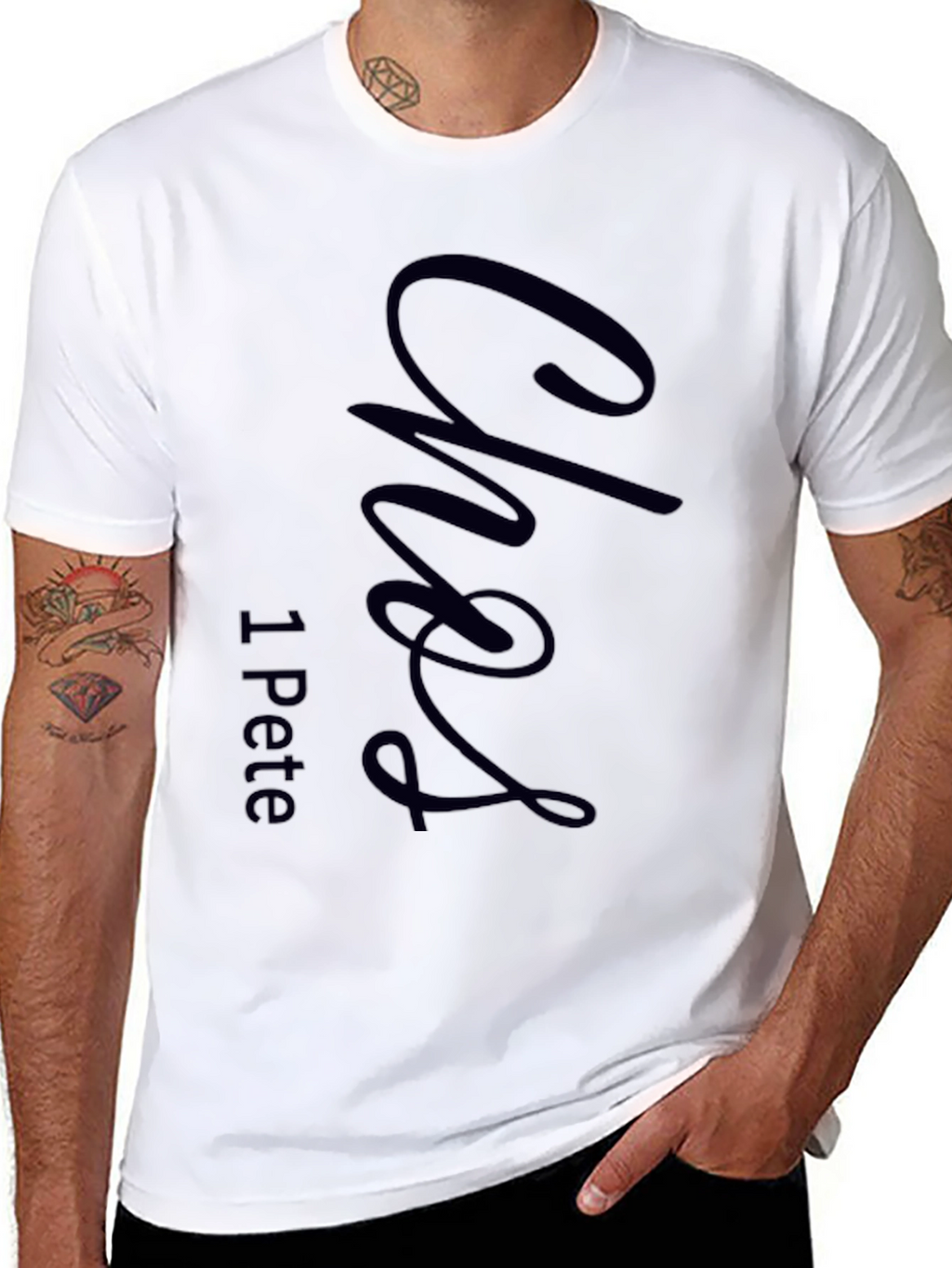 Stylish Black T-Shirt with Custom Graphic Design